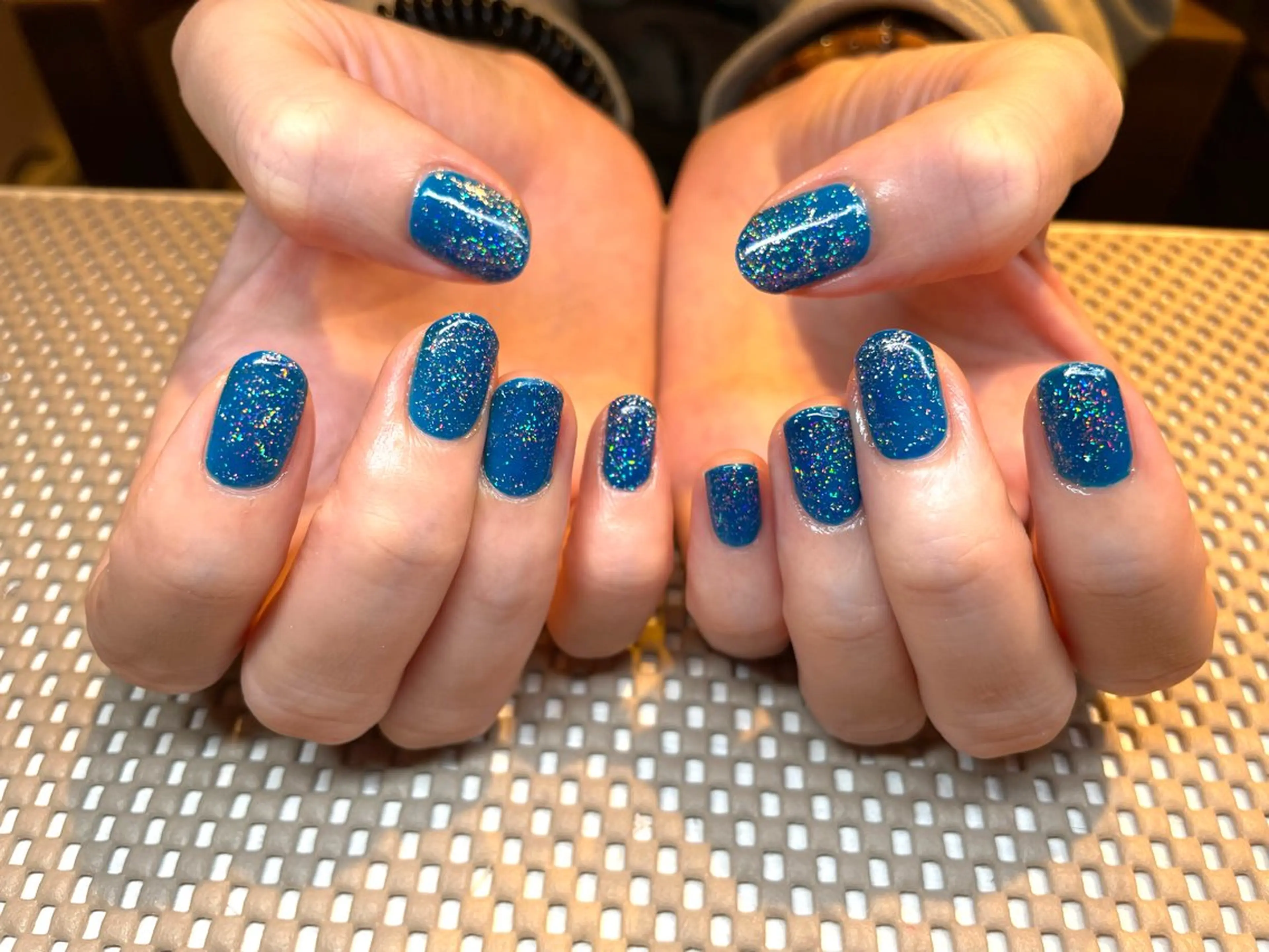 ネイル ブルー クリアネイル フラッシュネイル ホワイト laviebelle norikoのネイルデザイン