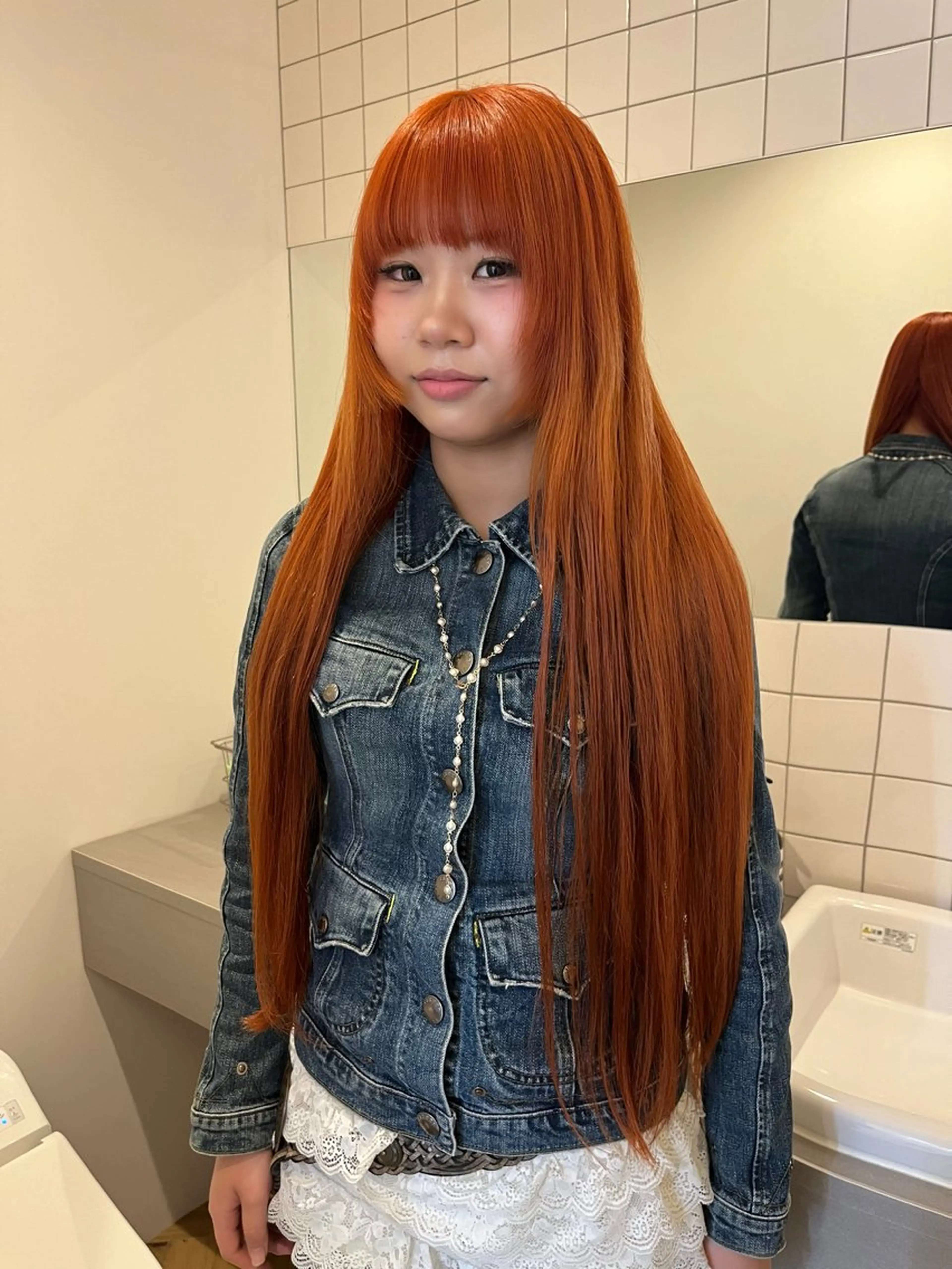 カラー yuka/ロング/ レイヤーカットモデルのヘアスタイル