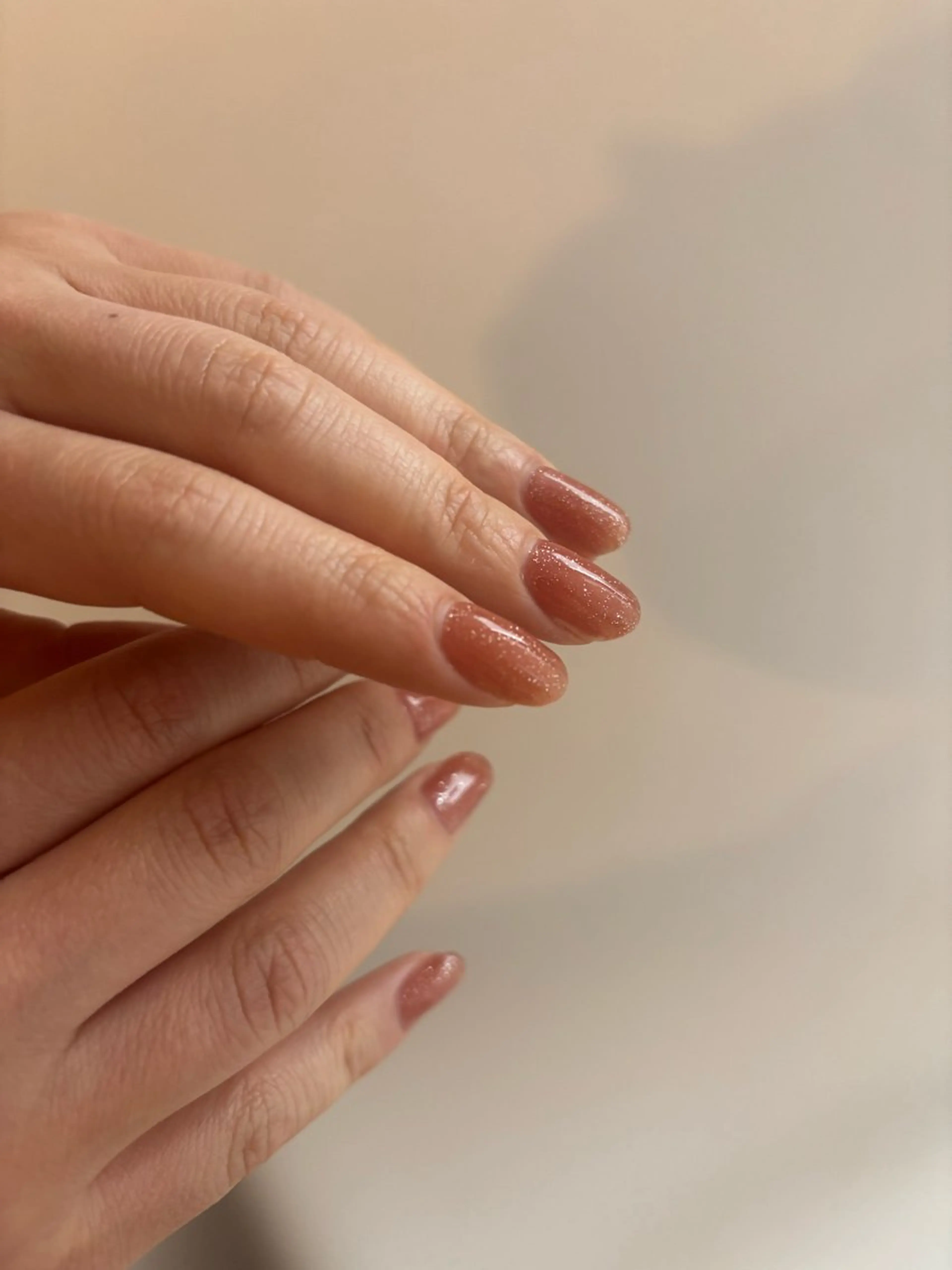 ネイル フラッシュネイル ラメ(グリッター) ピンク ハンドネイル Elio 国泰寺のネイルデザイン