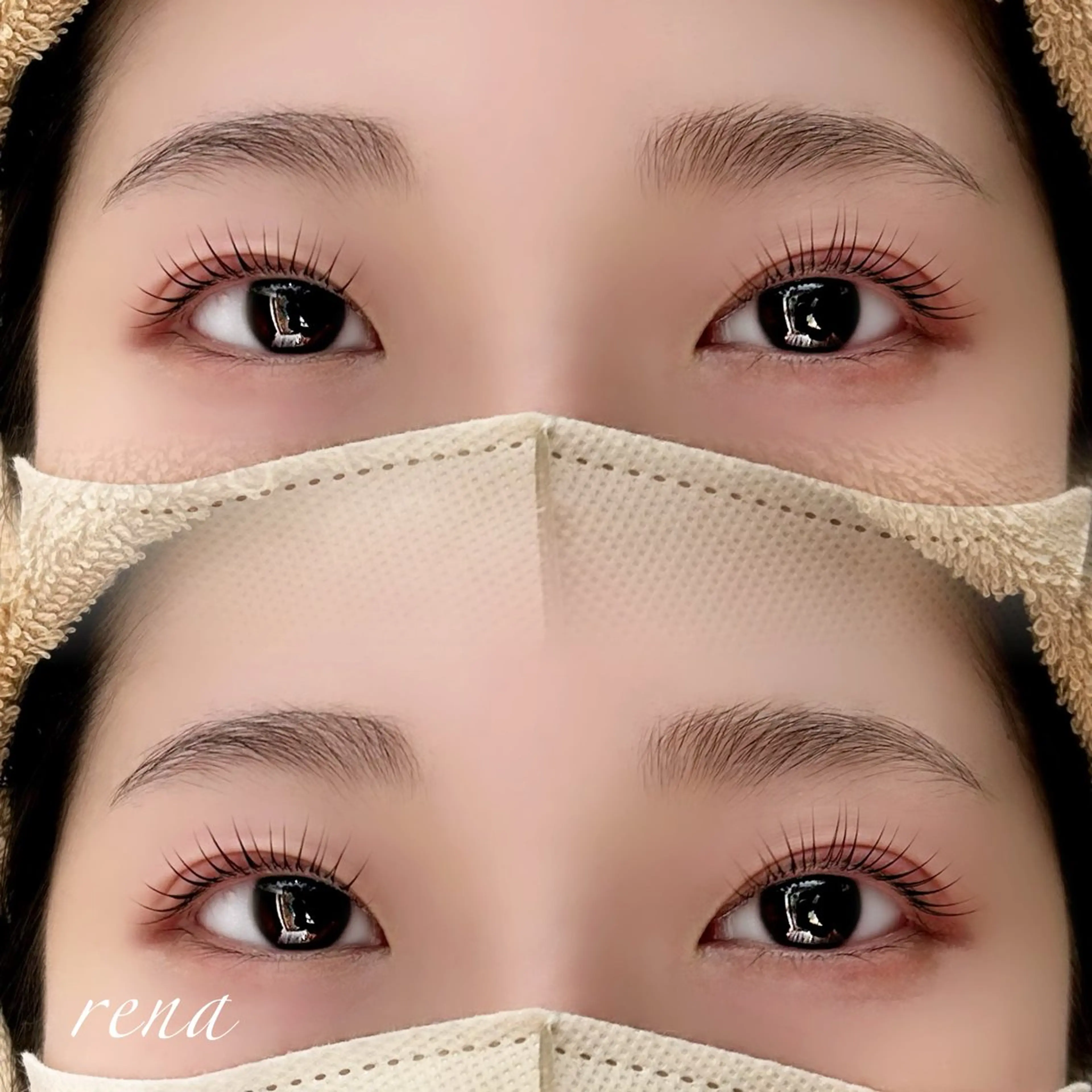マツエク・マツパ 束感まつ毛 ナチュラル まつげパーマ 一重×まつ毛パーマ マツパ 【lapte】 rena🌙のマツエク・マツパデザイン