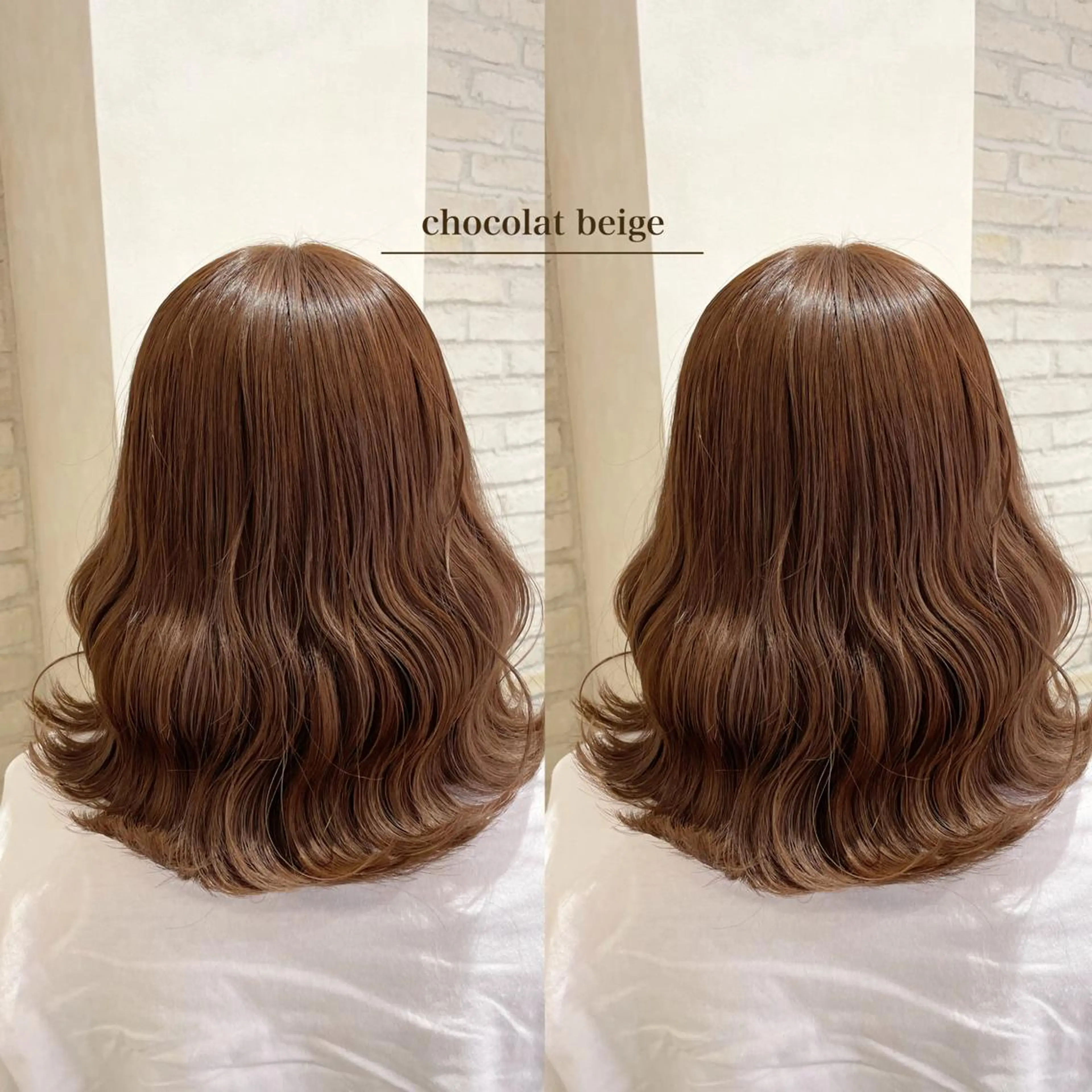 ミディアム カラー ベージュカラー ブリーチ ブラウンカラー ショコラベージュ ブリーチなしカラー エクステ/ハイトーン 🐏☁️miminaのヘアスタイル