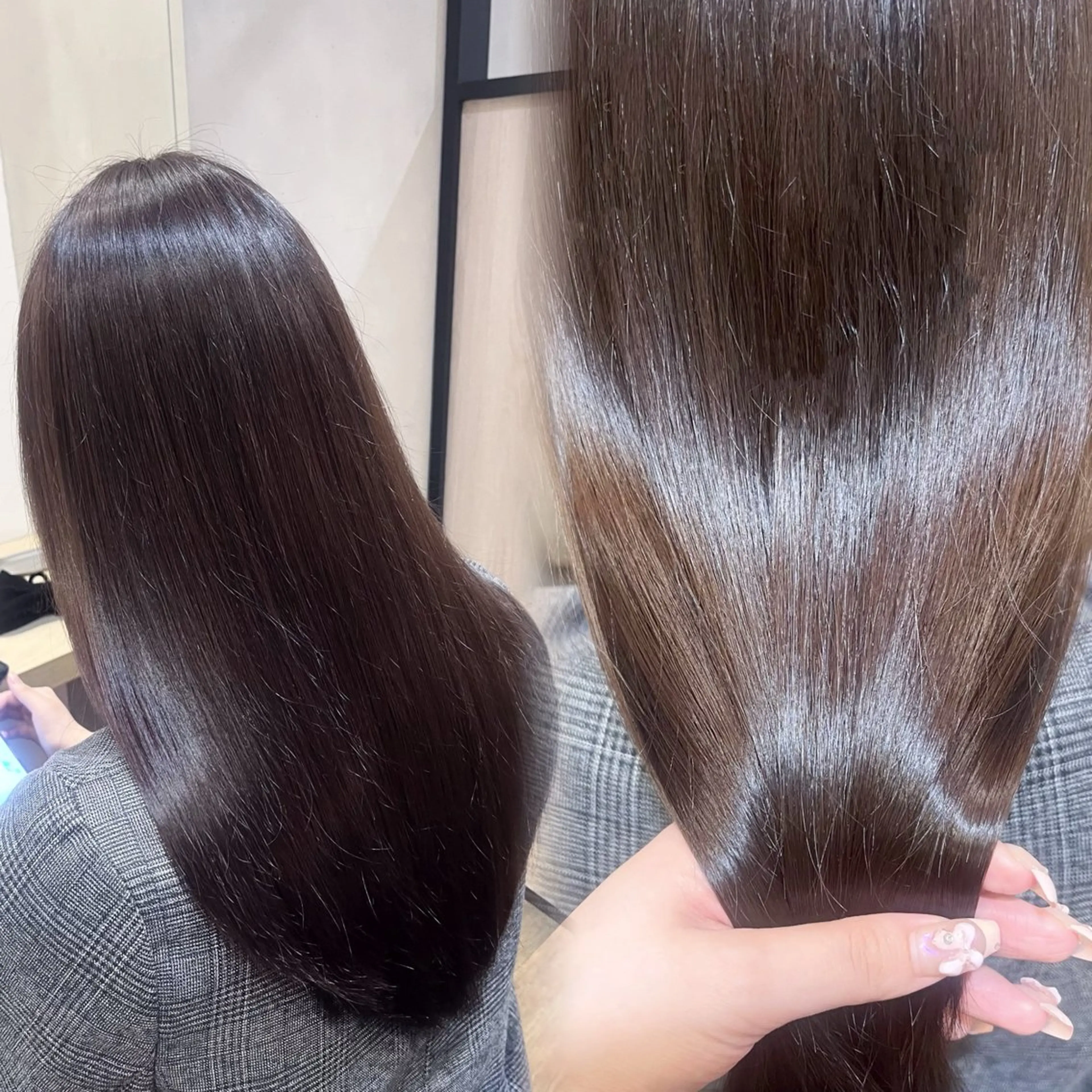 ロング カラー ブラウンカラー マロンブラウン ヘアカラー 田邉 栞璃のヘアスタイル