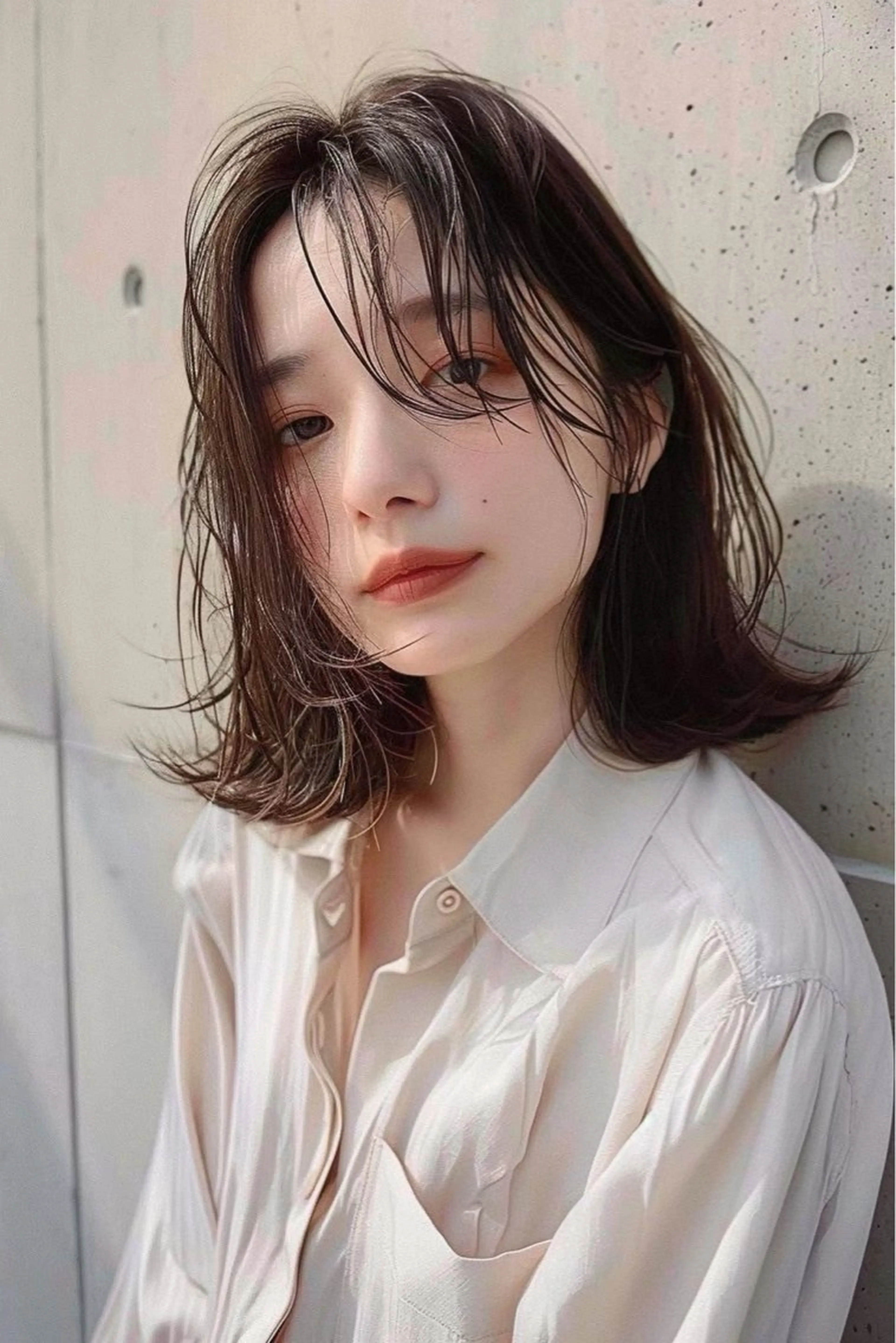 ミディアム カラー カット ヘアカラー トリートメント ロング料金無し ブリーチ/YUTOのヘアスタイル