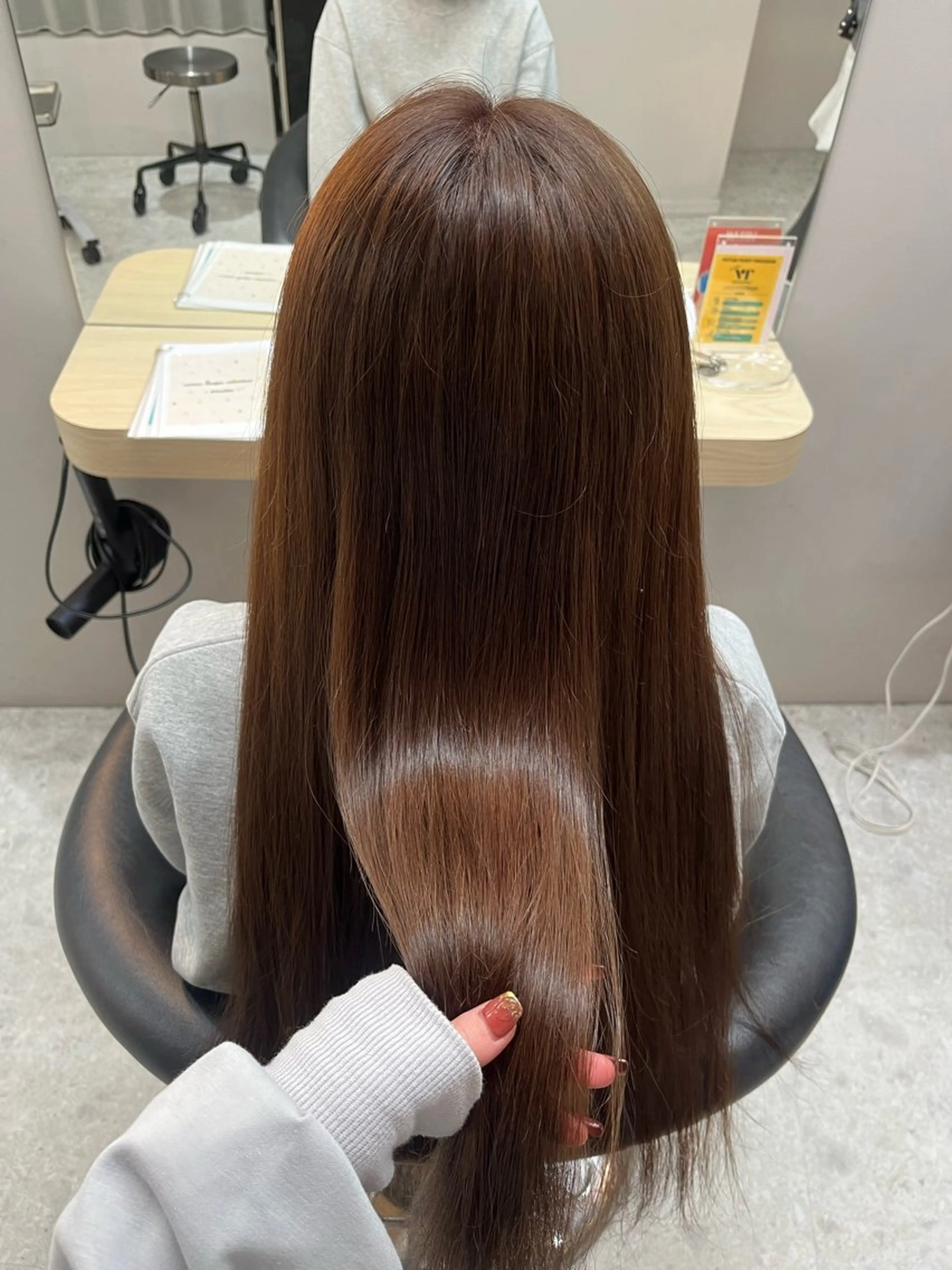 ロング 縮毛矯正 縮毛矯正 顔周り/透明感 カラー misa🎀のヘアスタイル