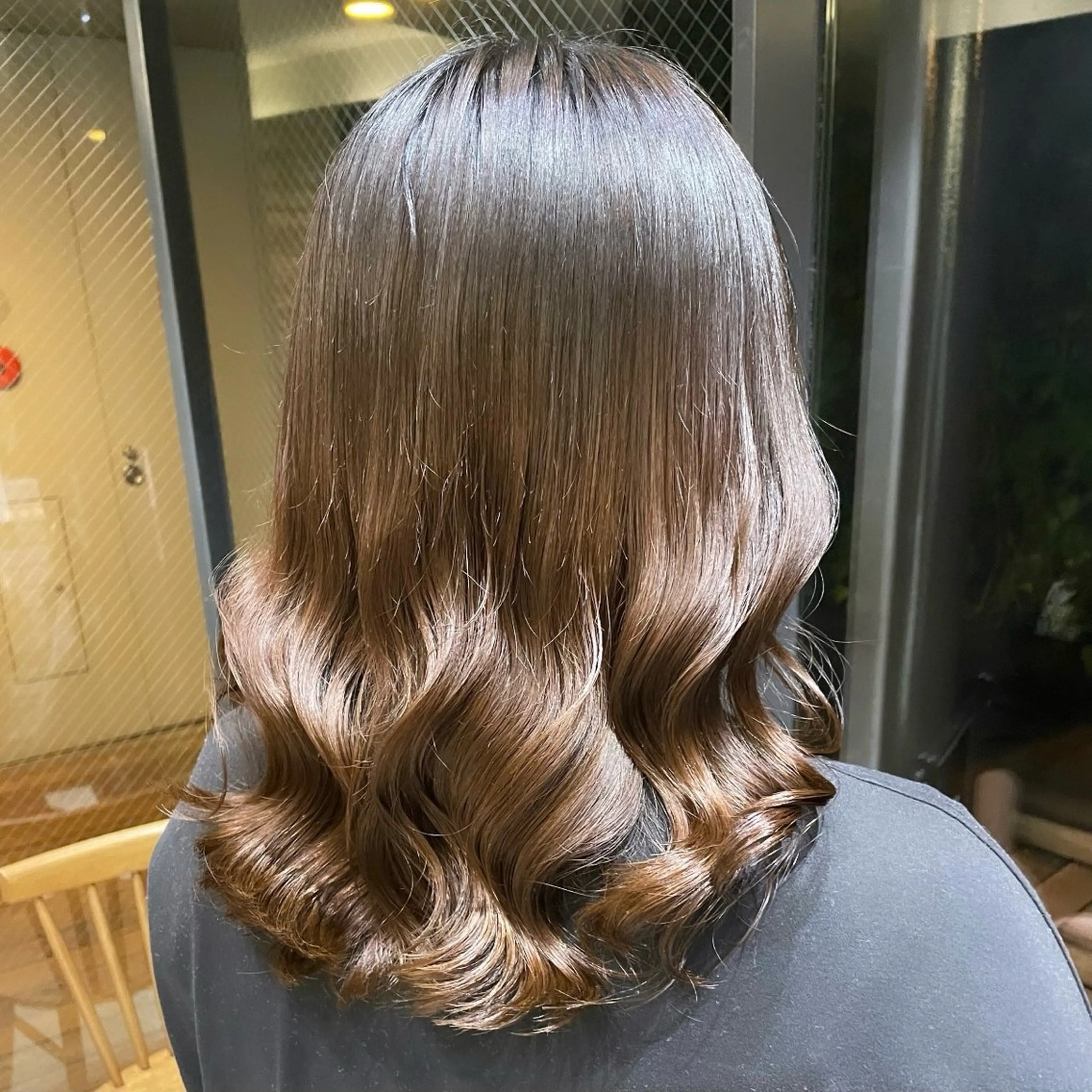 ミディアム パーマ ミディアムパーマ くせ毛 韓国風ヘア レイヤーカット デジタルパーマ パーマ 韓国風パーマ🌿コテ 巻き風パーマ/るいのヘアスタイル