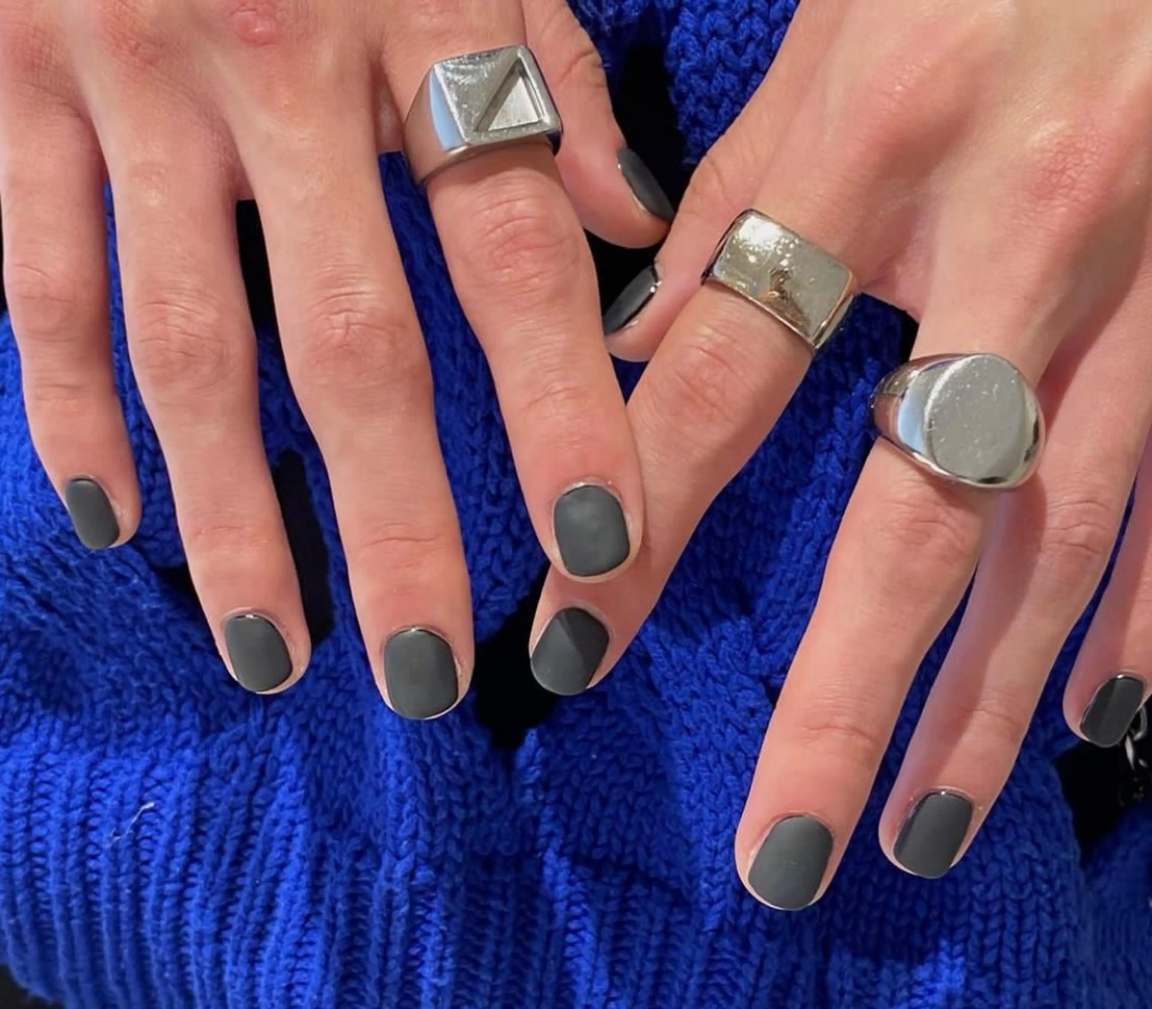 ネイル マットネイル メンズネイル ワンカラーネイル ハンドネイル Ann nailのネイルデザイン