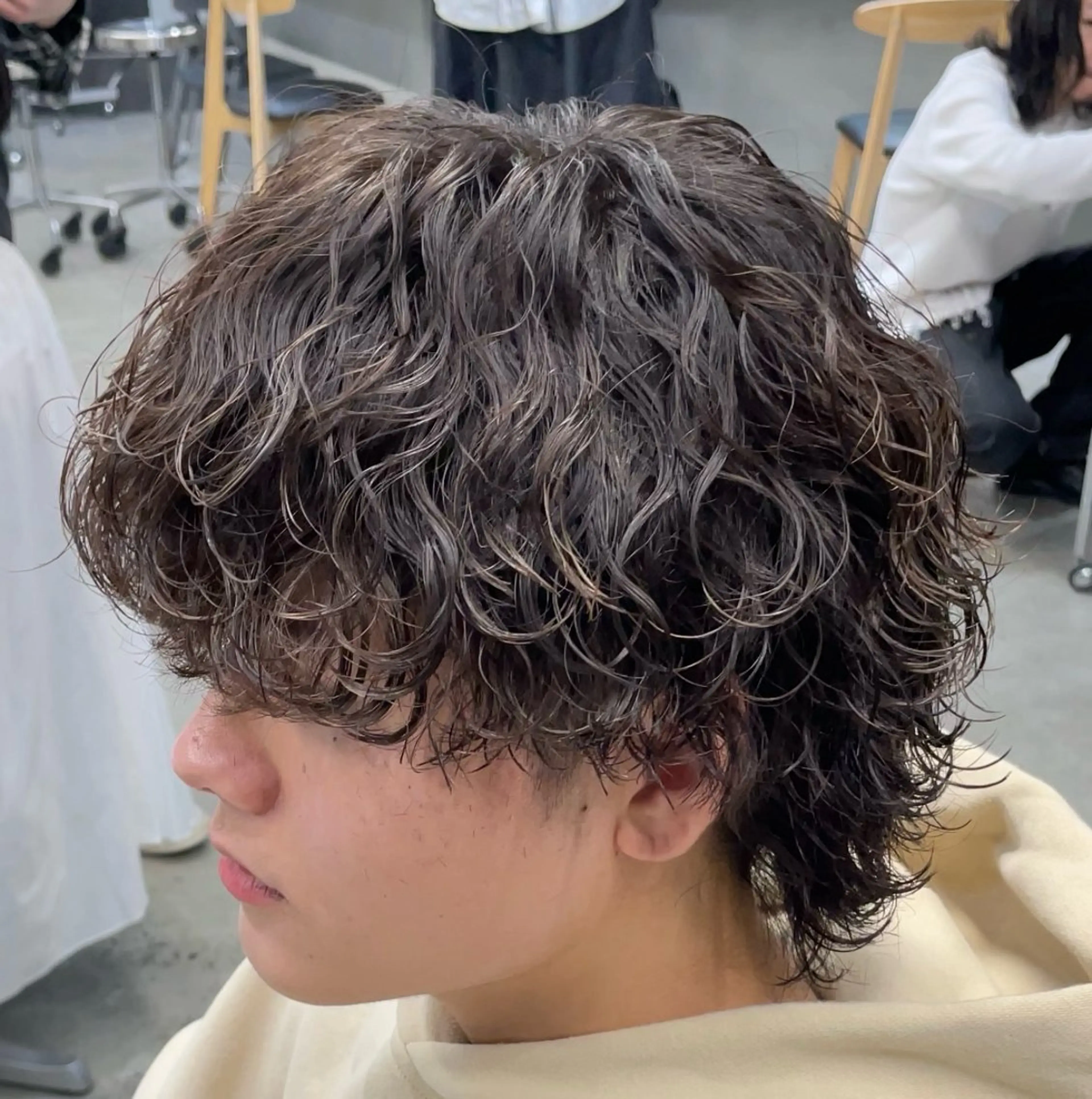 ミディアム パーマ ヘアアレンジ メンズ fifth 石川 凪のヘアスタイル