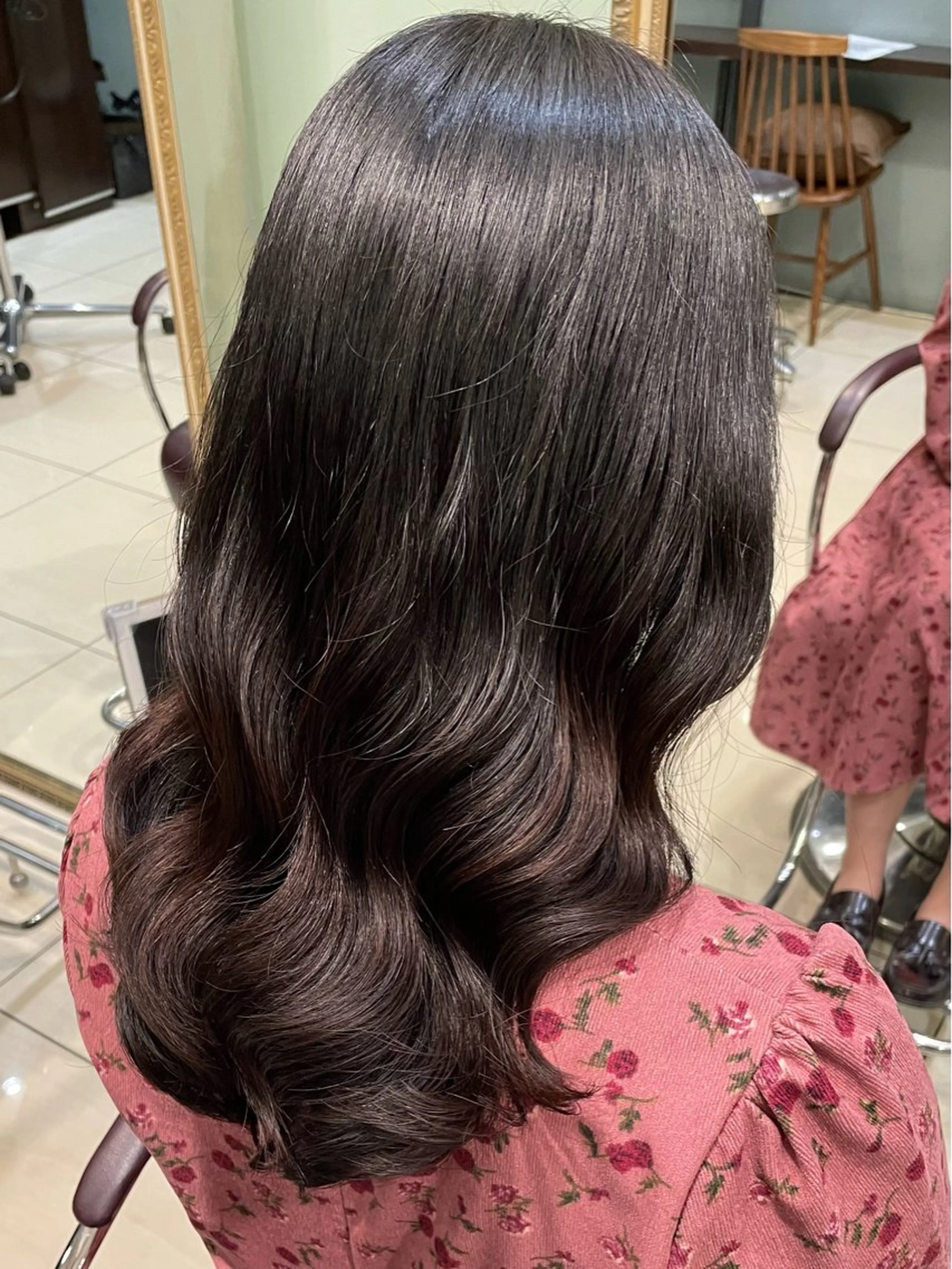 ミディアム パーマ パーマ 韓国風パーマ🌿コテ 巻き風パーマ/るいのヘアスタイル