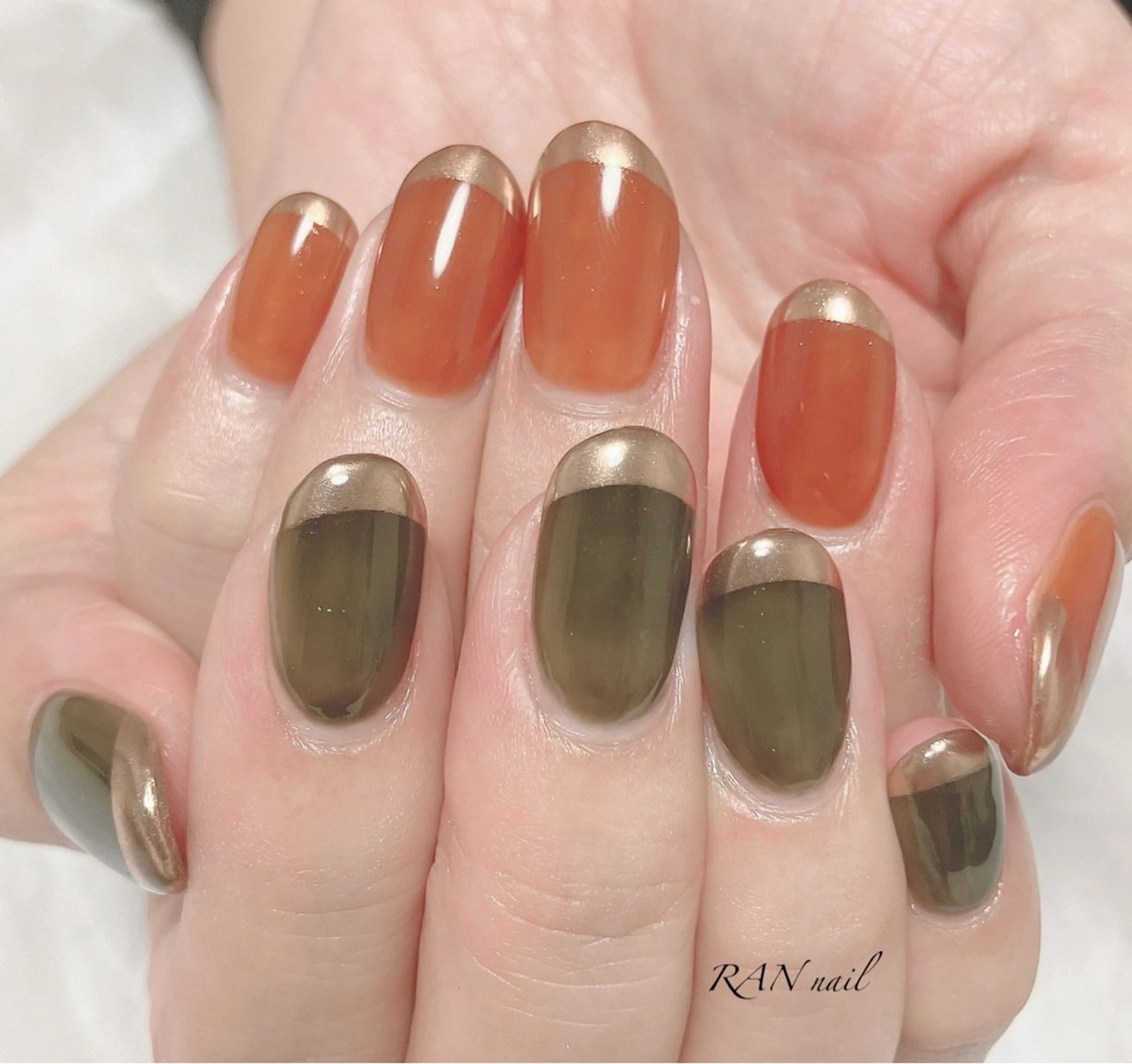 ネイル アートネイル フレンチネイル キラキラネイル ミラーネイル シンプルネイル ハンドネイル フットネイル RAN nailのネイルデザイン