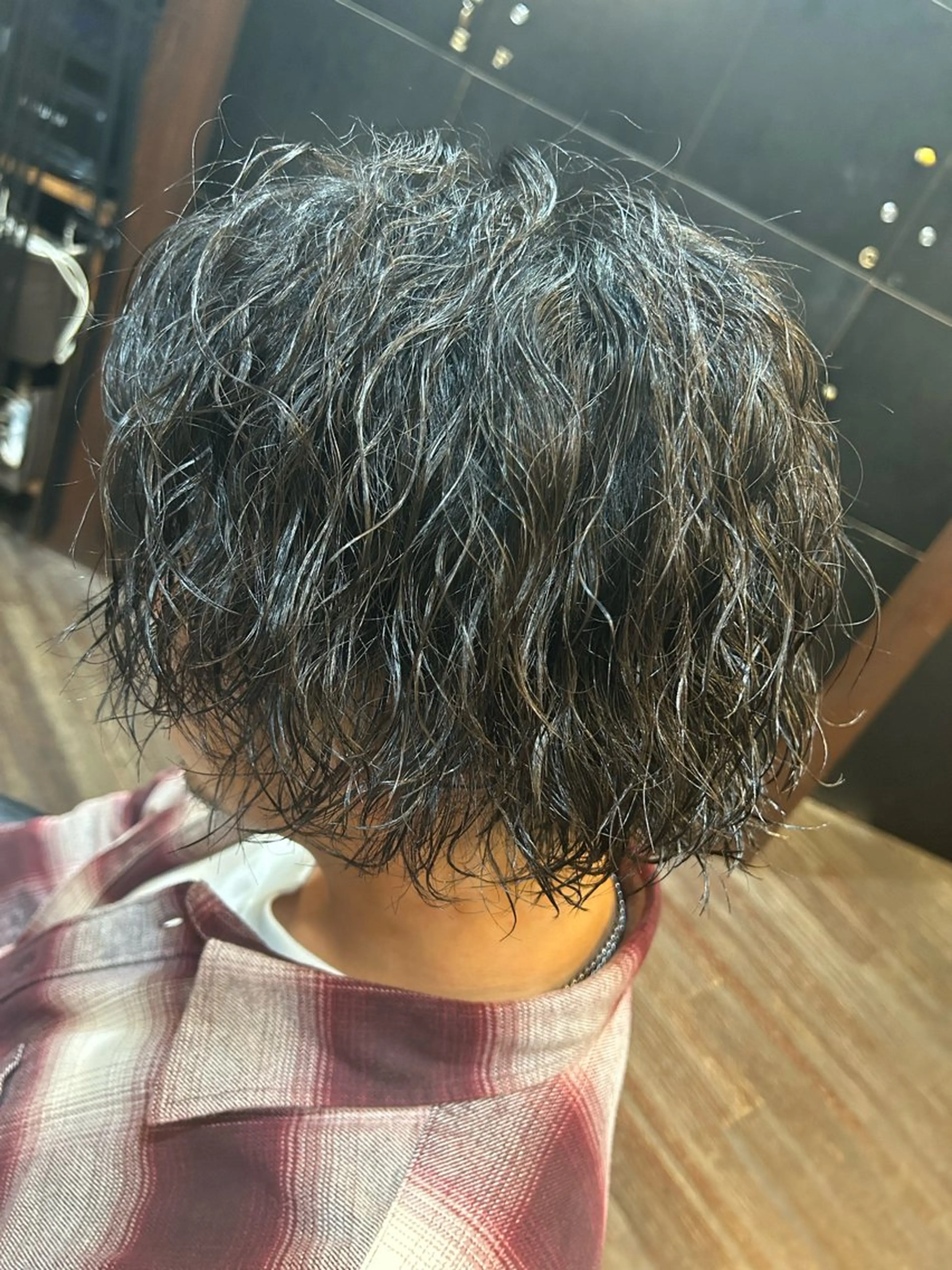 ミディアム パーマ メンズ 大阪/梅田/シャドウ パーマ/ノボリユウタのヘアスタイル