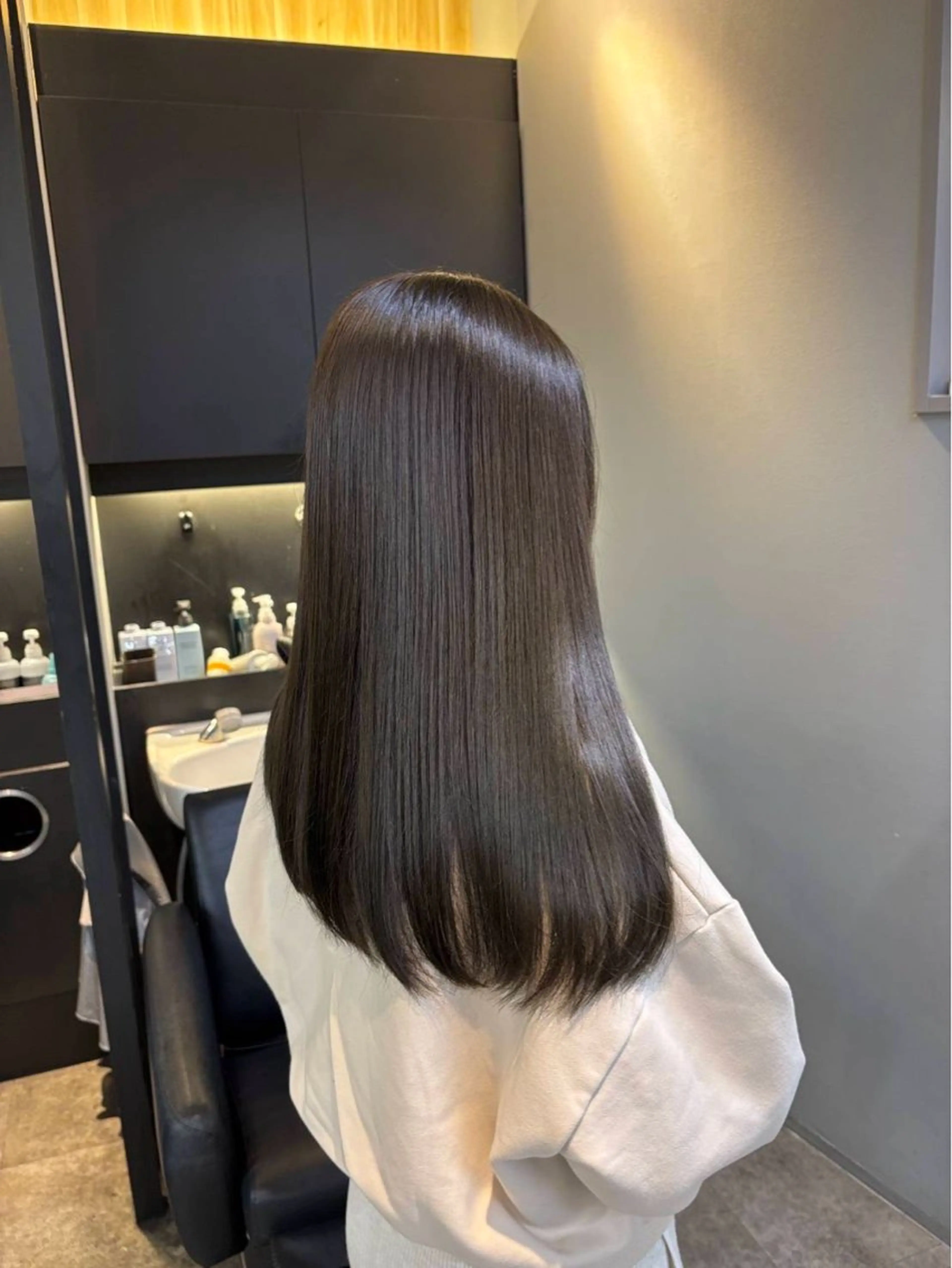 ロング カラー ヘアカラー トリートメント 脱白髪染め白髪ぼかし TERA（寺崎）のヘアスタイル