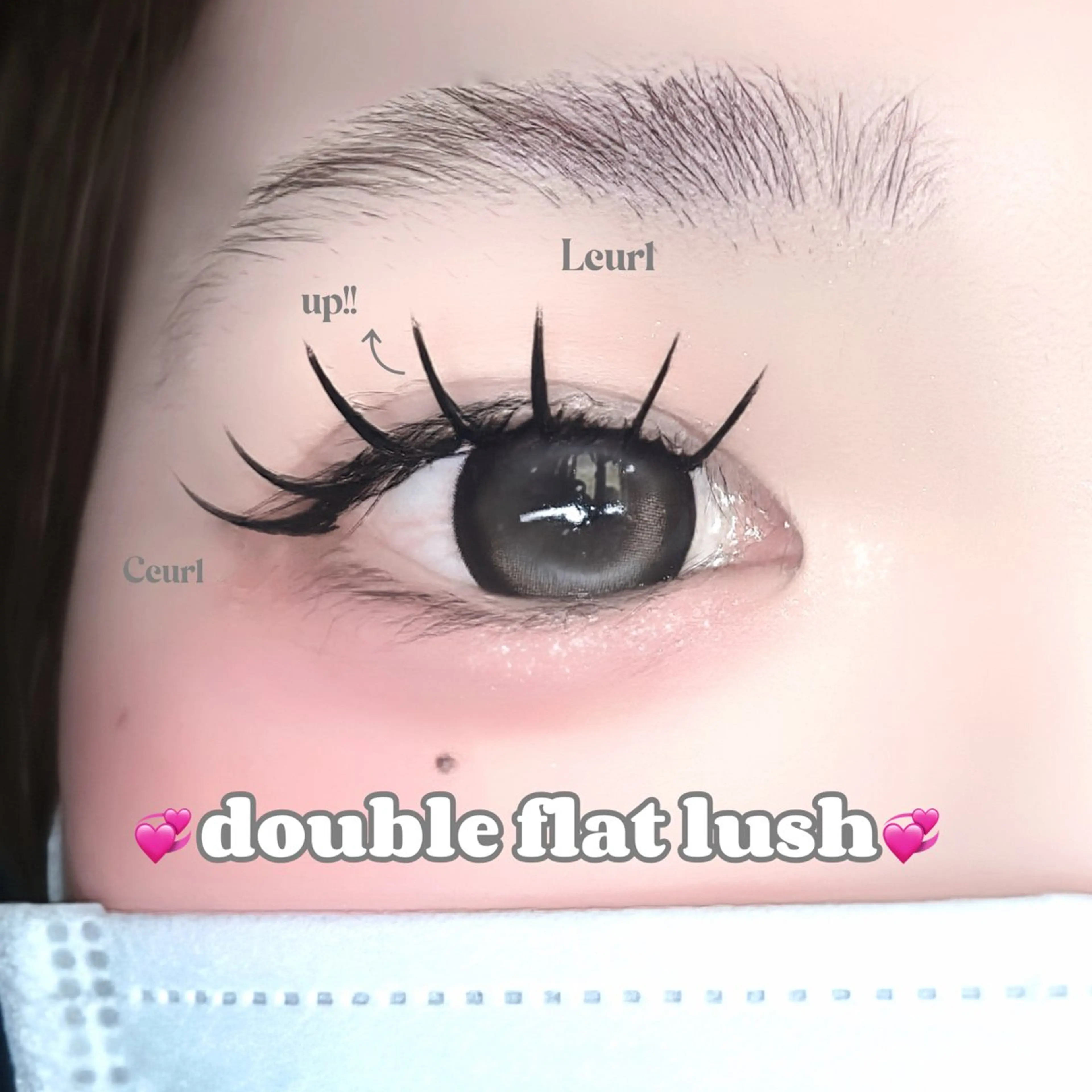 マツエク・マツパ Cカール Lカール 🩶LED＆ダブル フラットRAN🪽のマツエク・マツパデザイン