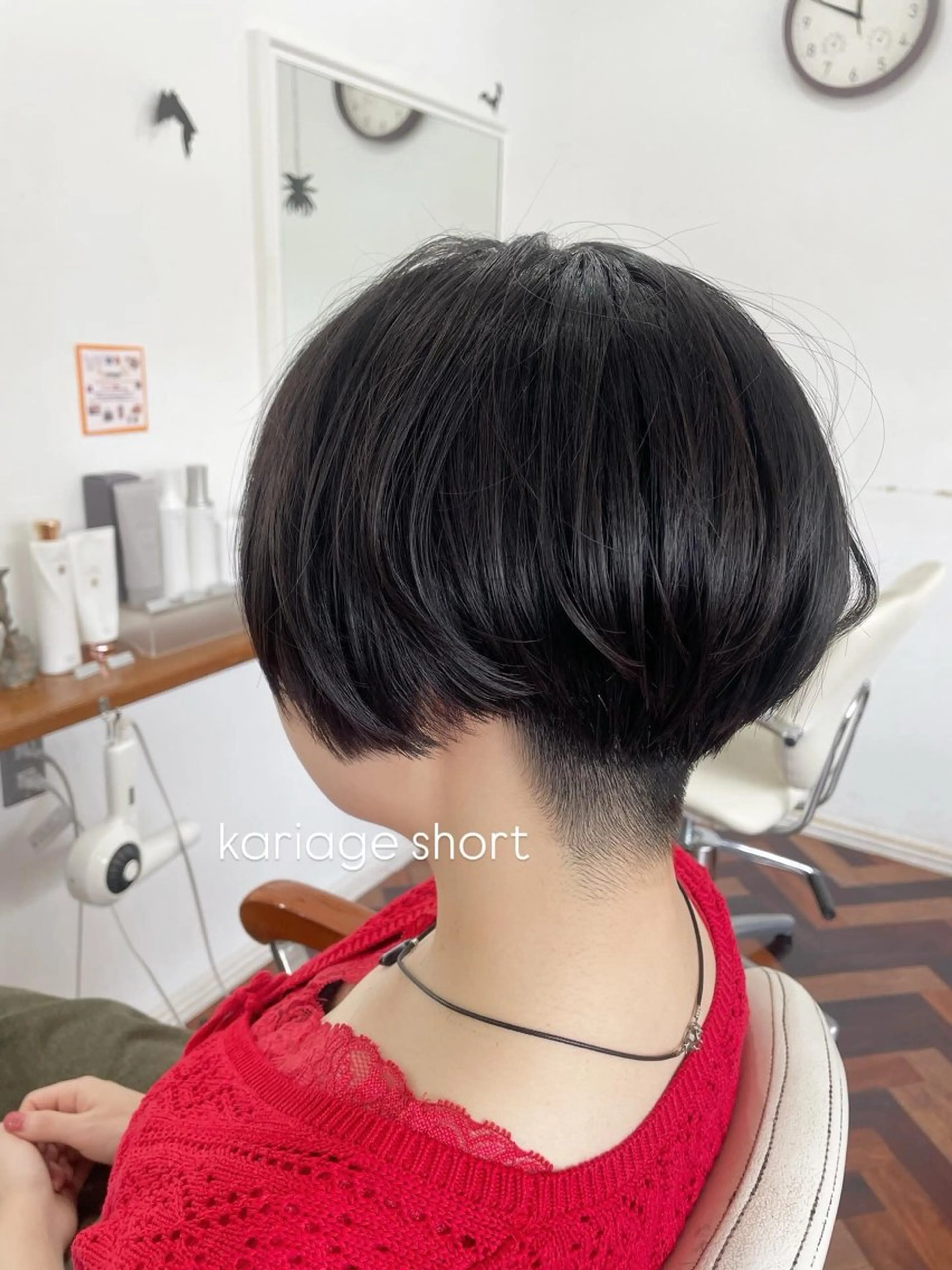 ショート ショートボブ ボブ 髪質改善 レイヤーカット ショートヘア カット mopa_kaede 暖色カラー/ロングのヘアスタイル
