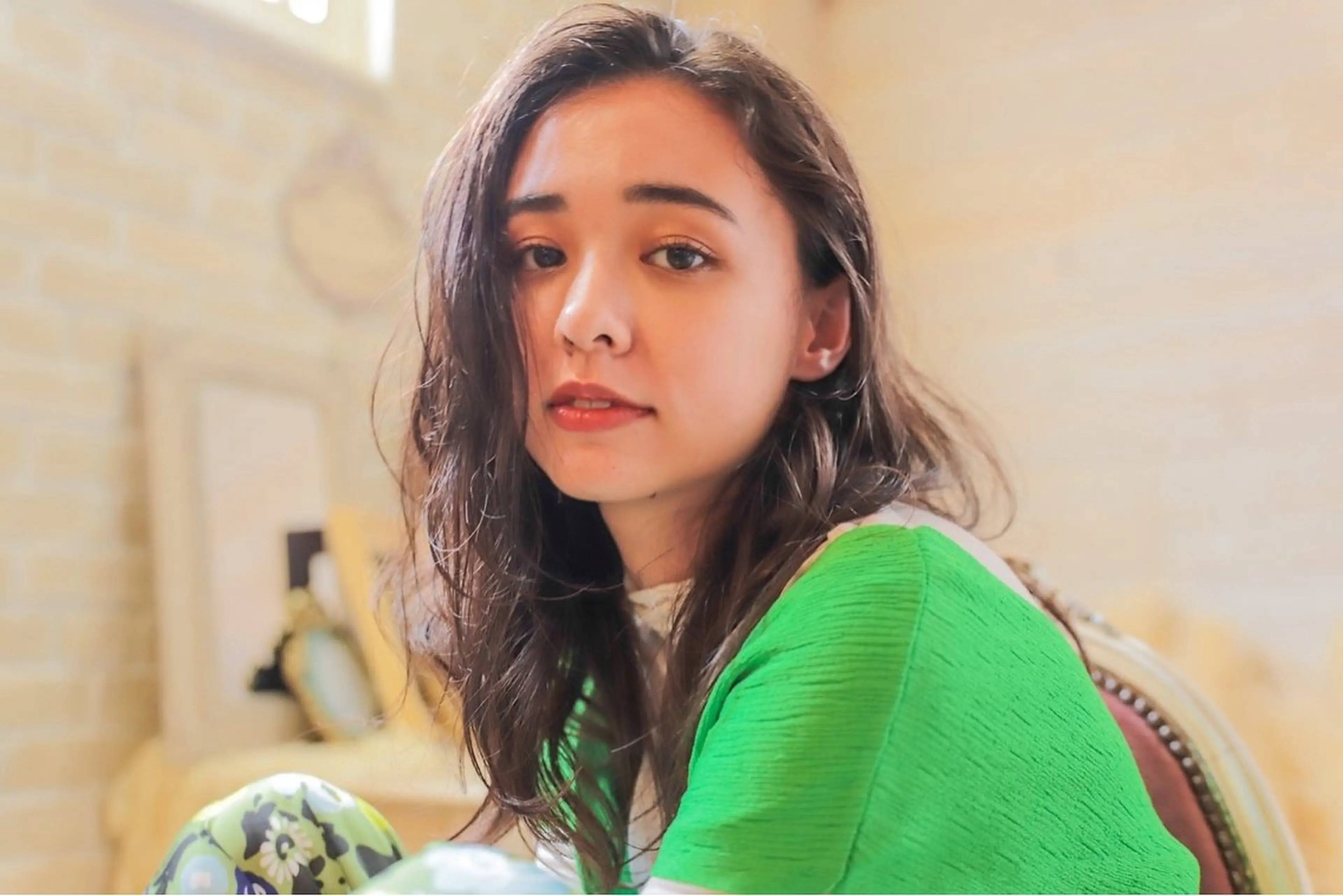 ロング カラー ヘアアレンジ 個性派/ハイトーン ✨✨　稲吉菜々美のヘアスタイル