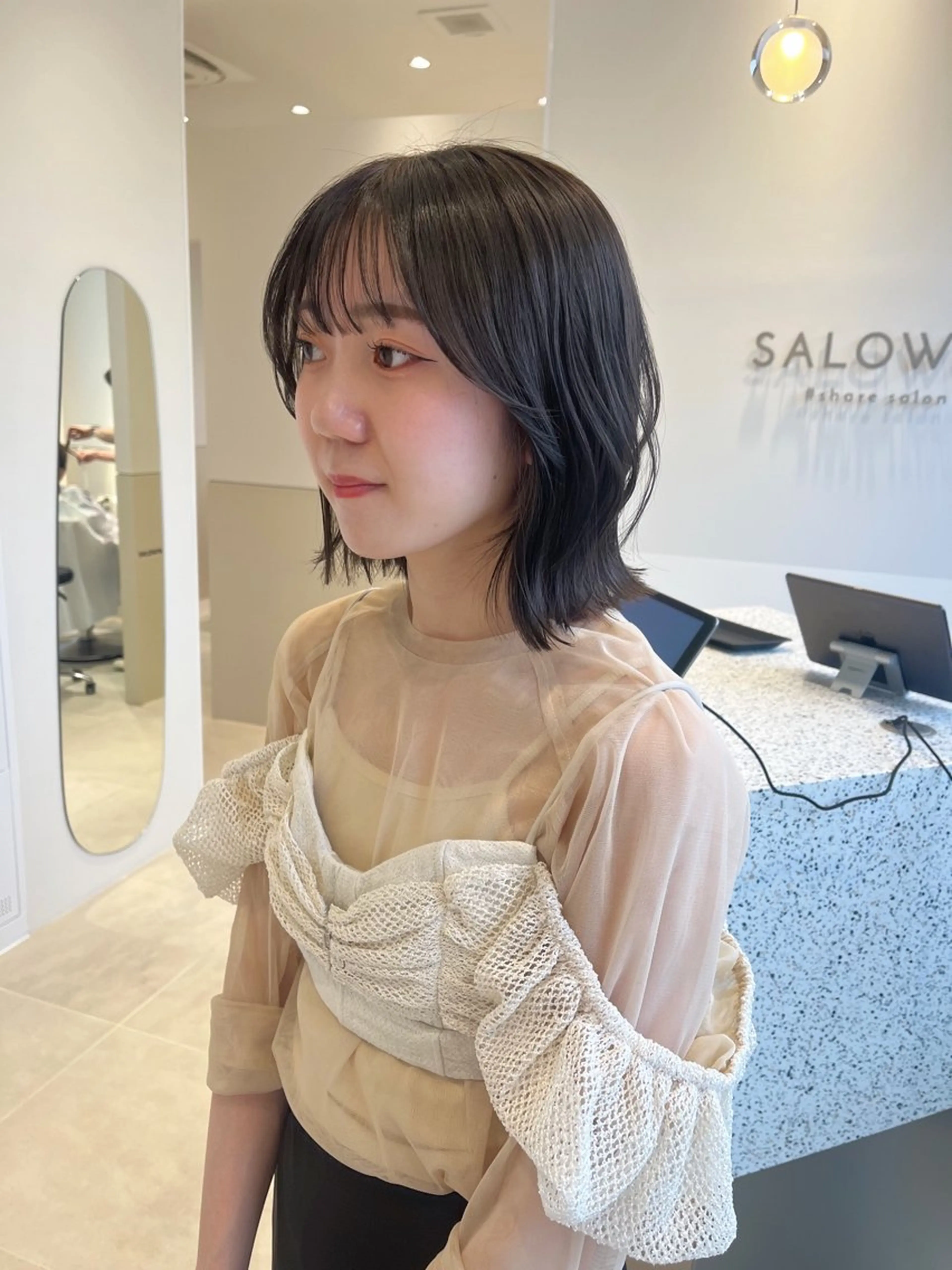 ミディアム カラー カット ヘアカラー トリートメント 艶カラー／ 髪質改善／arisaのヘアスタイル