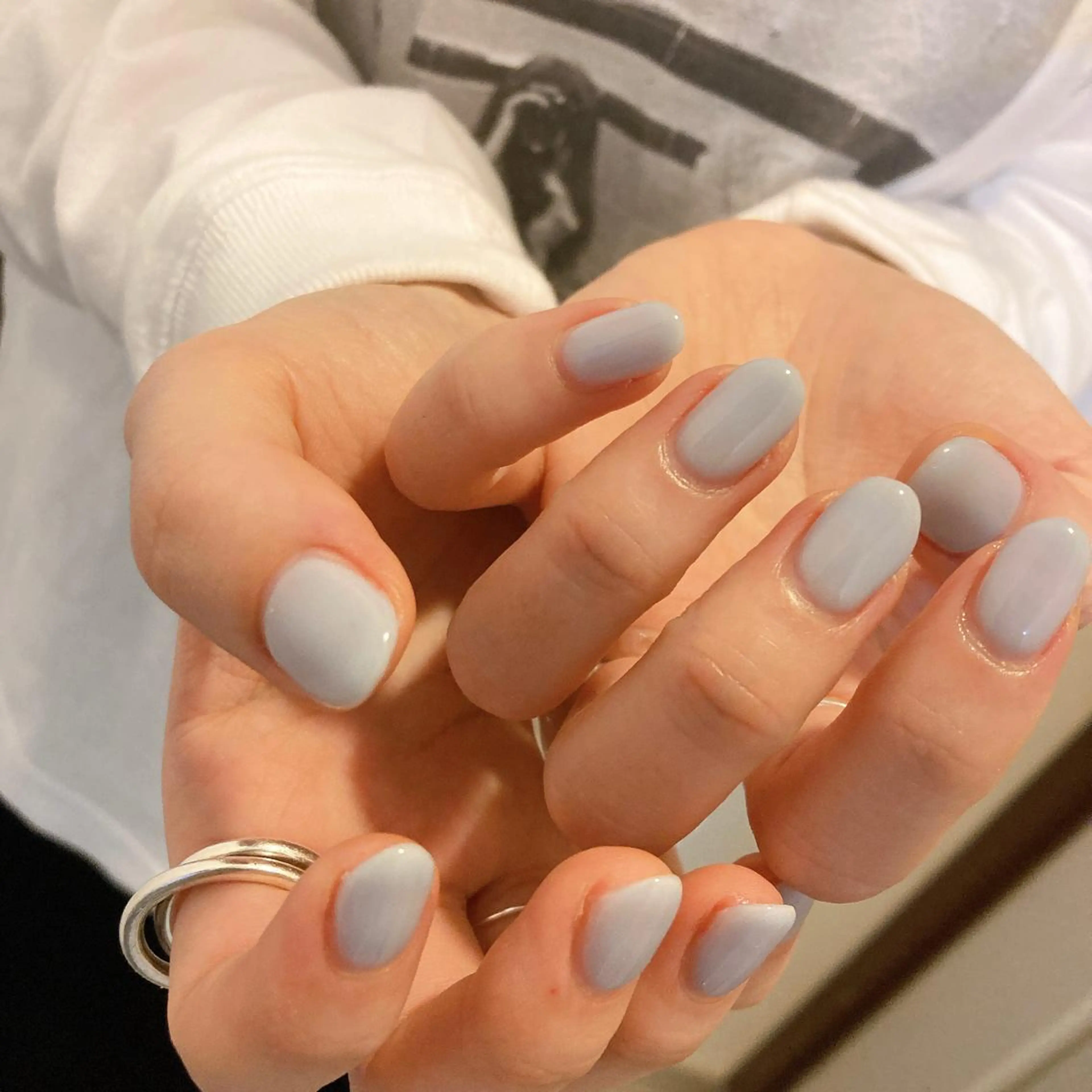 ネイル ブルー ハンドネイル mogunail &blowのネイルデザイン