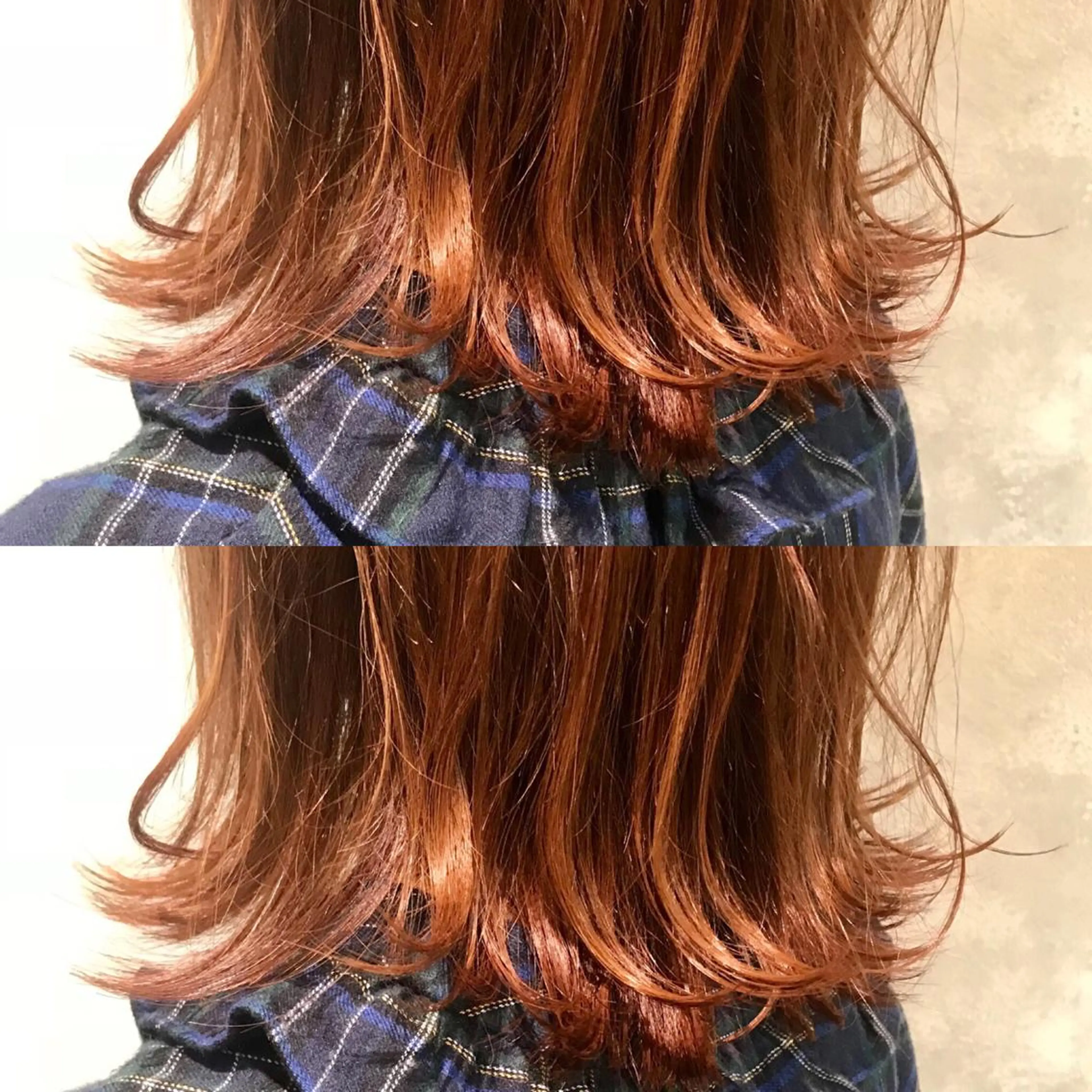 ミディアム カラー ベージュカラー オレンジ 松村 崇弘のヘアスタイル