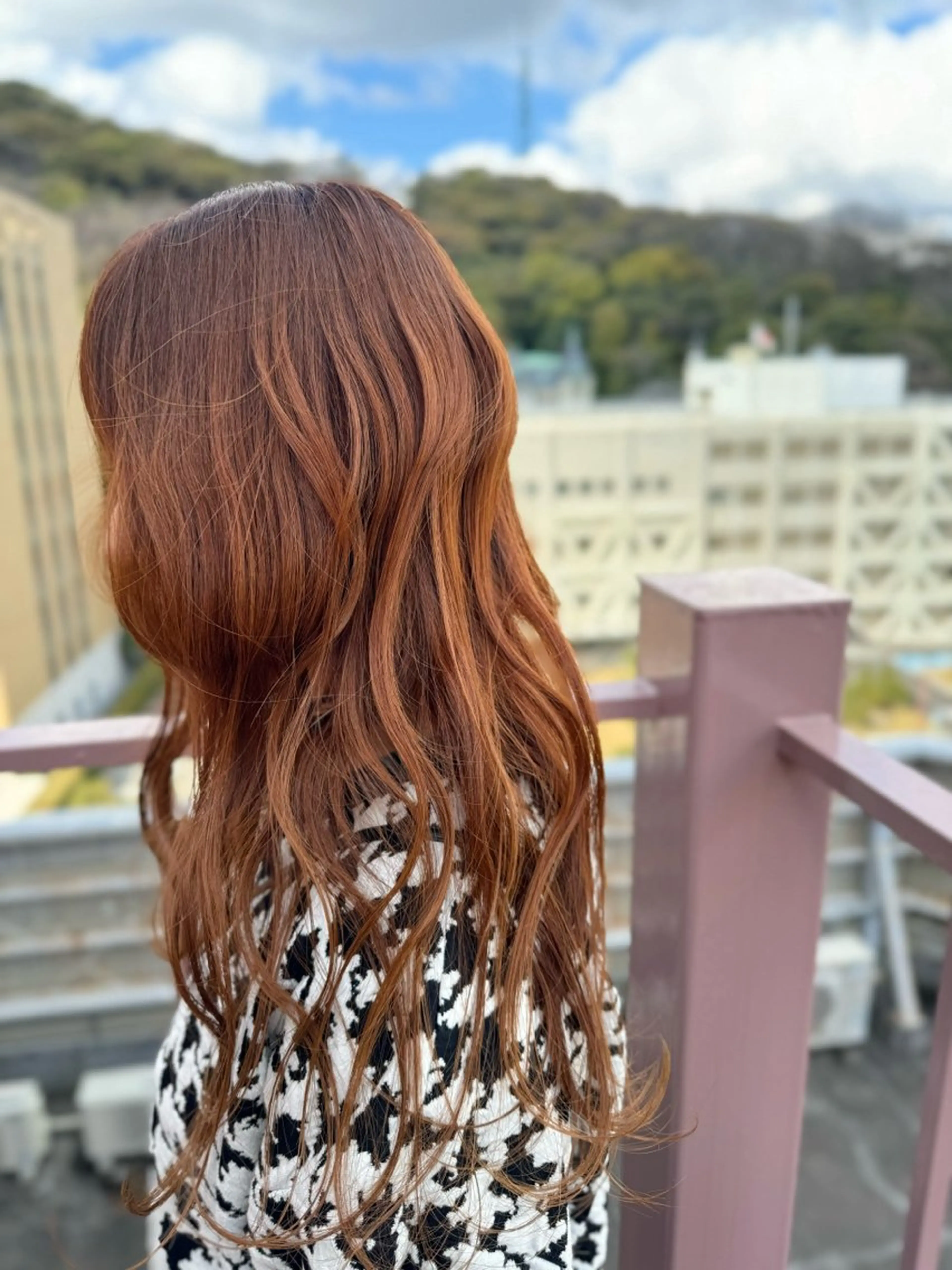 ロング カラー ベージュカラー オレンジ オレンジベージュ カット ヘアカラー Viage （ビアージュ）のヘアスタイル