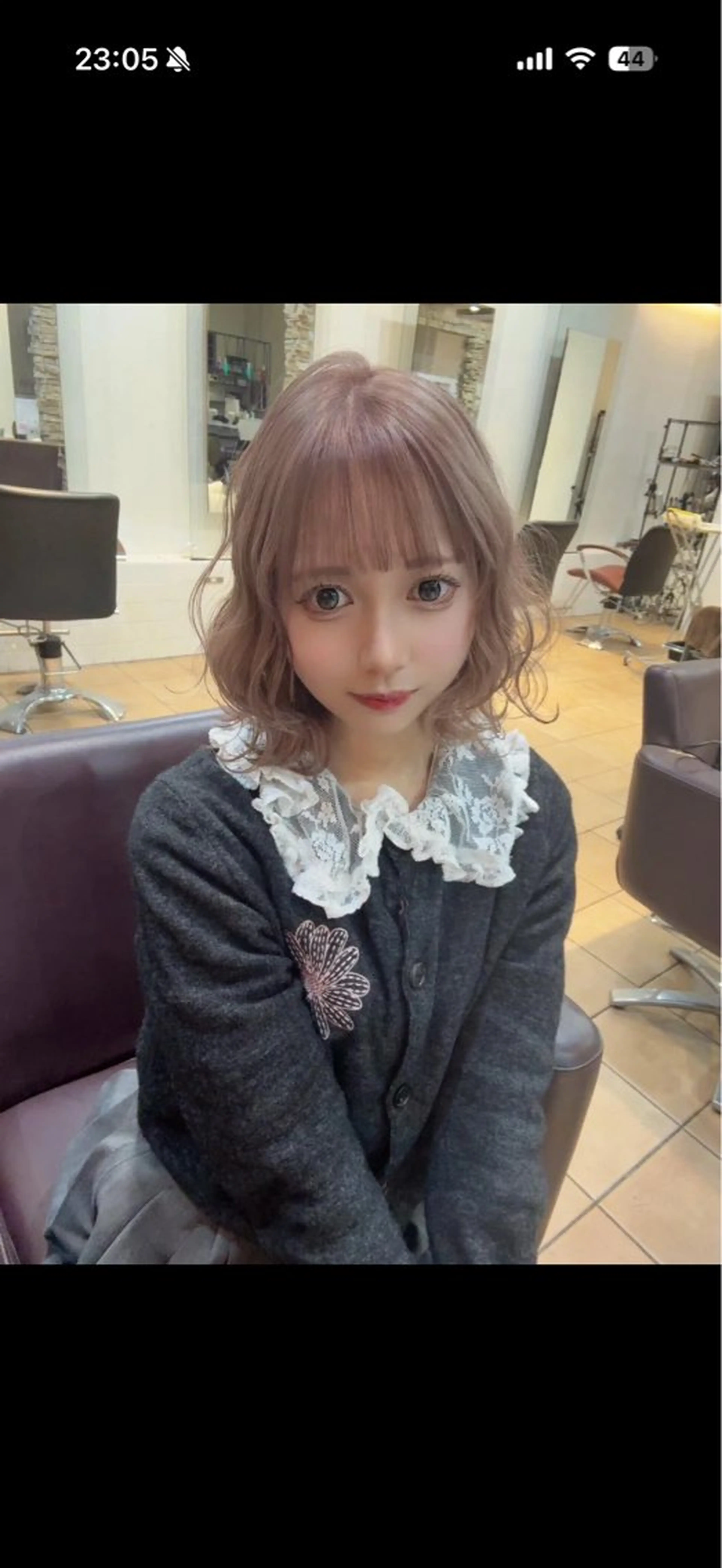 ミディアム カラー ヘアアレンジ ベージュカラー ブリーチ ブロンド 透明感カラー ピンクカラー 髪質改善特化サロン Kotone.のヘアスタイル