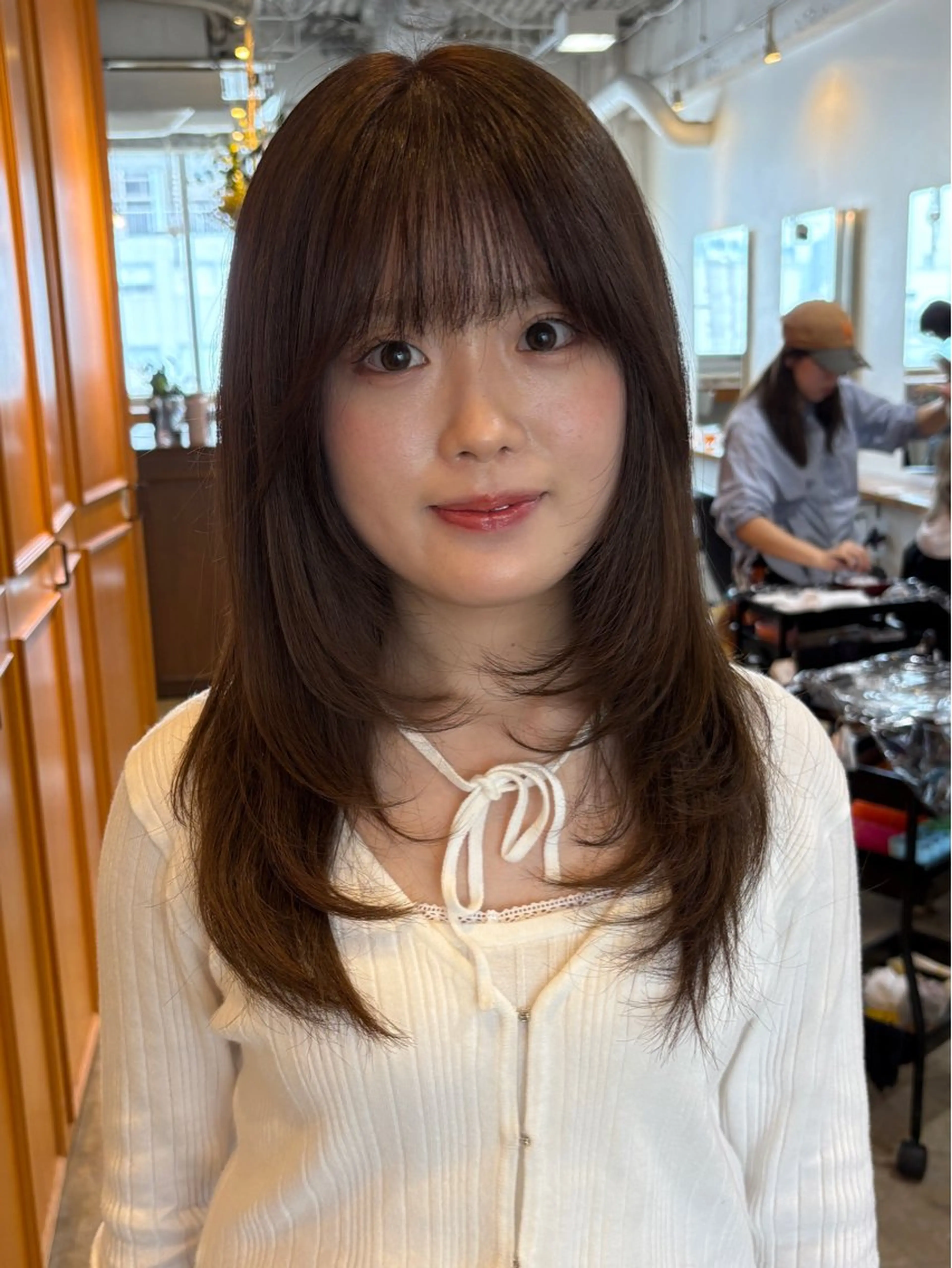 セミロング カラー 韓国ヘア/透明感 レイヤー/RIN🎀のヘアスタイル