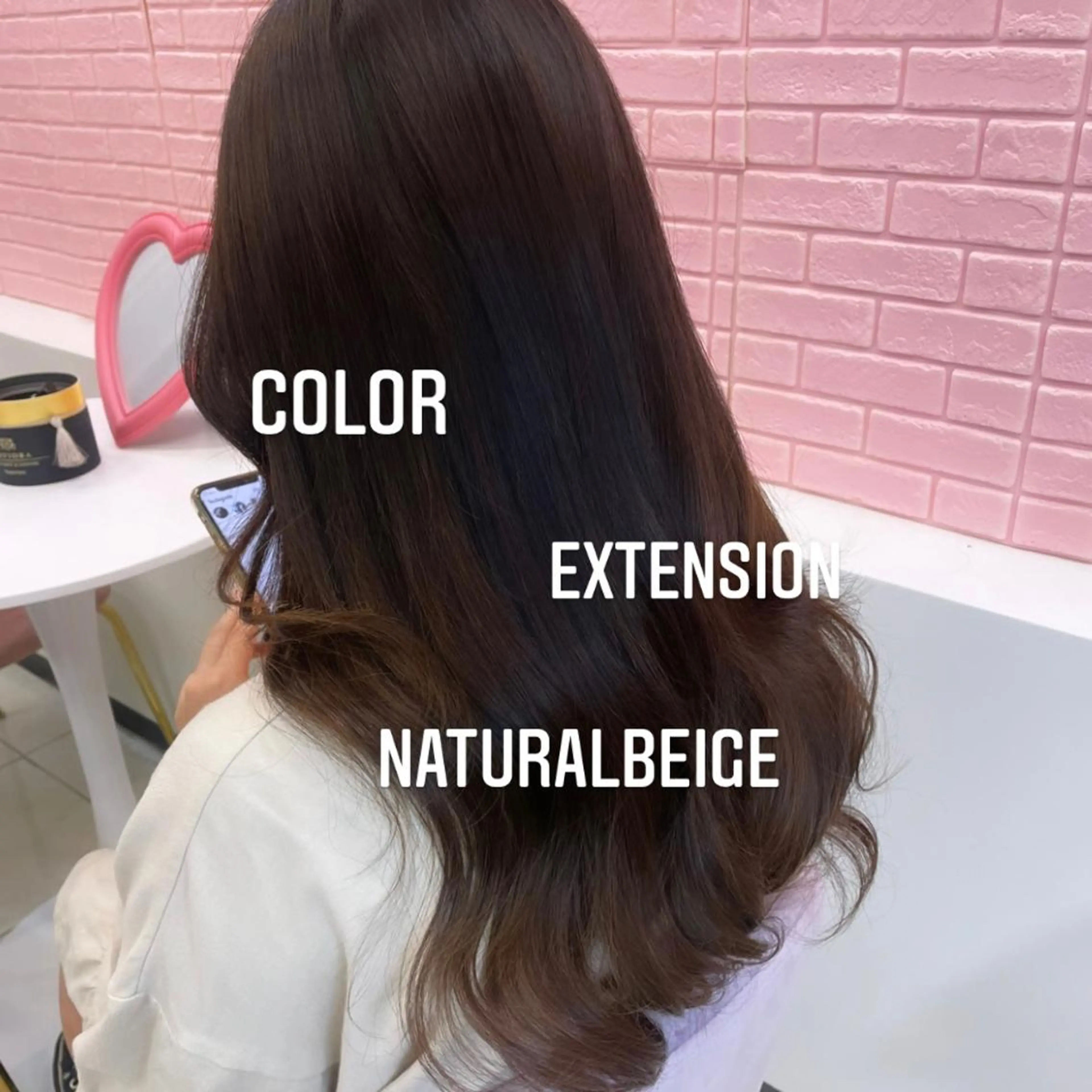 ロング カラー エクステ エクステ🩵ブリーチ 韓国ヘア🩵KAEのヘアスタイル