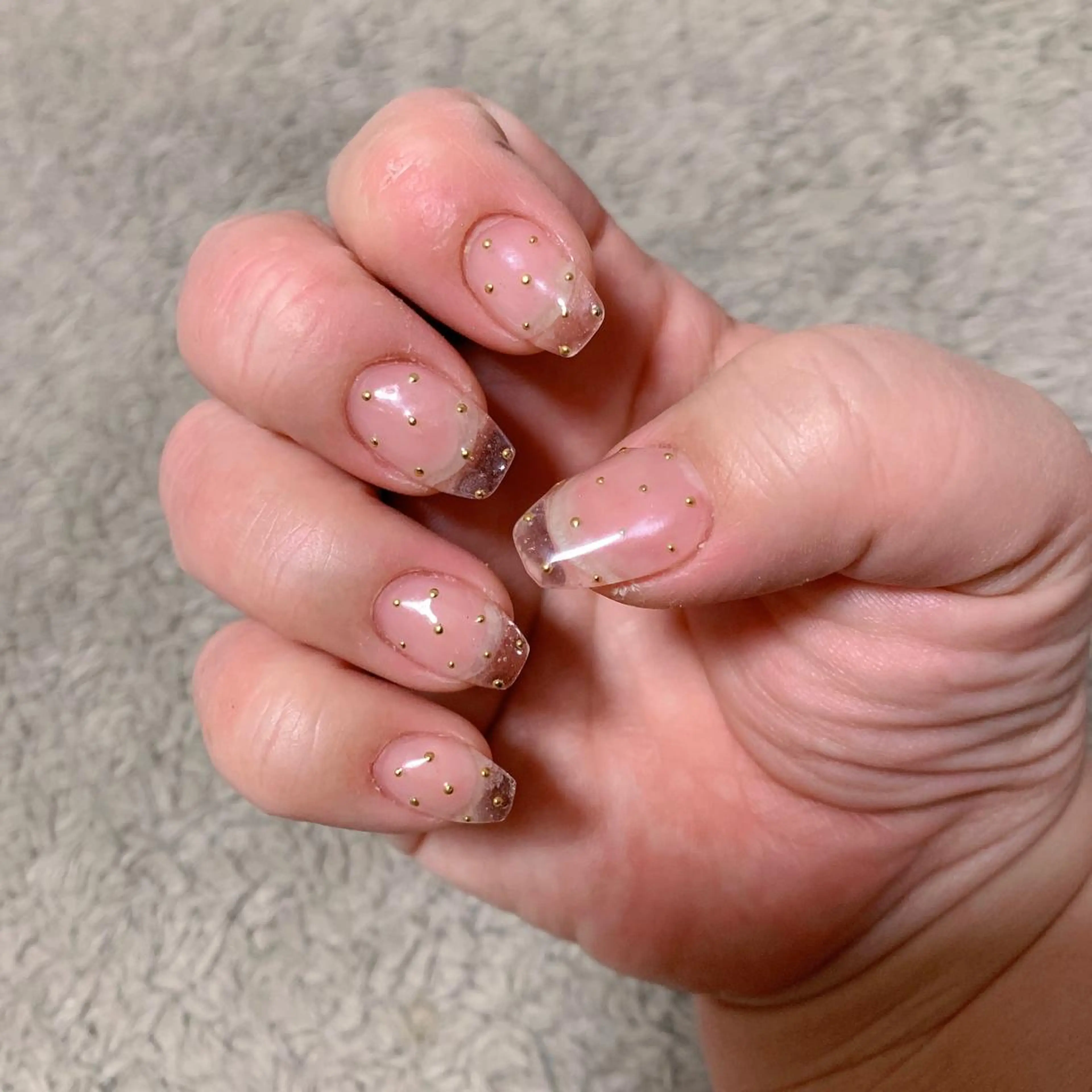 長さ出し10本　クリアネイル💅¥8800の写真