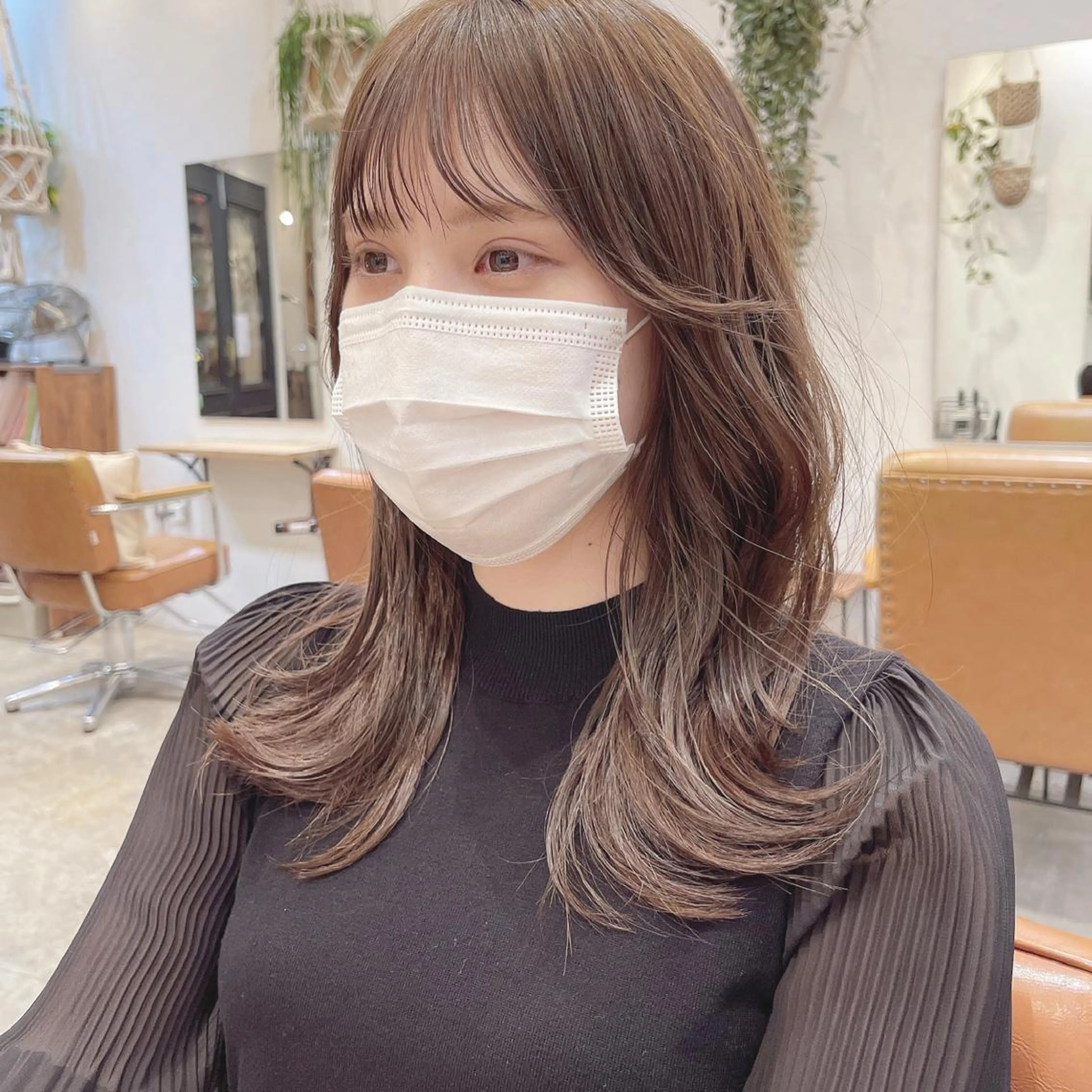 セミロング カラー ヘアアレンジ くびれヘア レイヤーカット/ 田中 しょうのヘアスタイル
