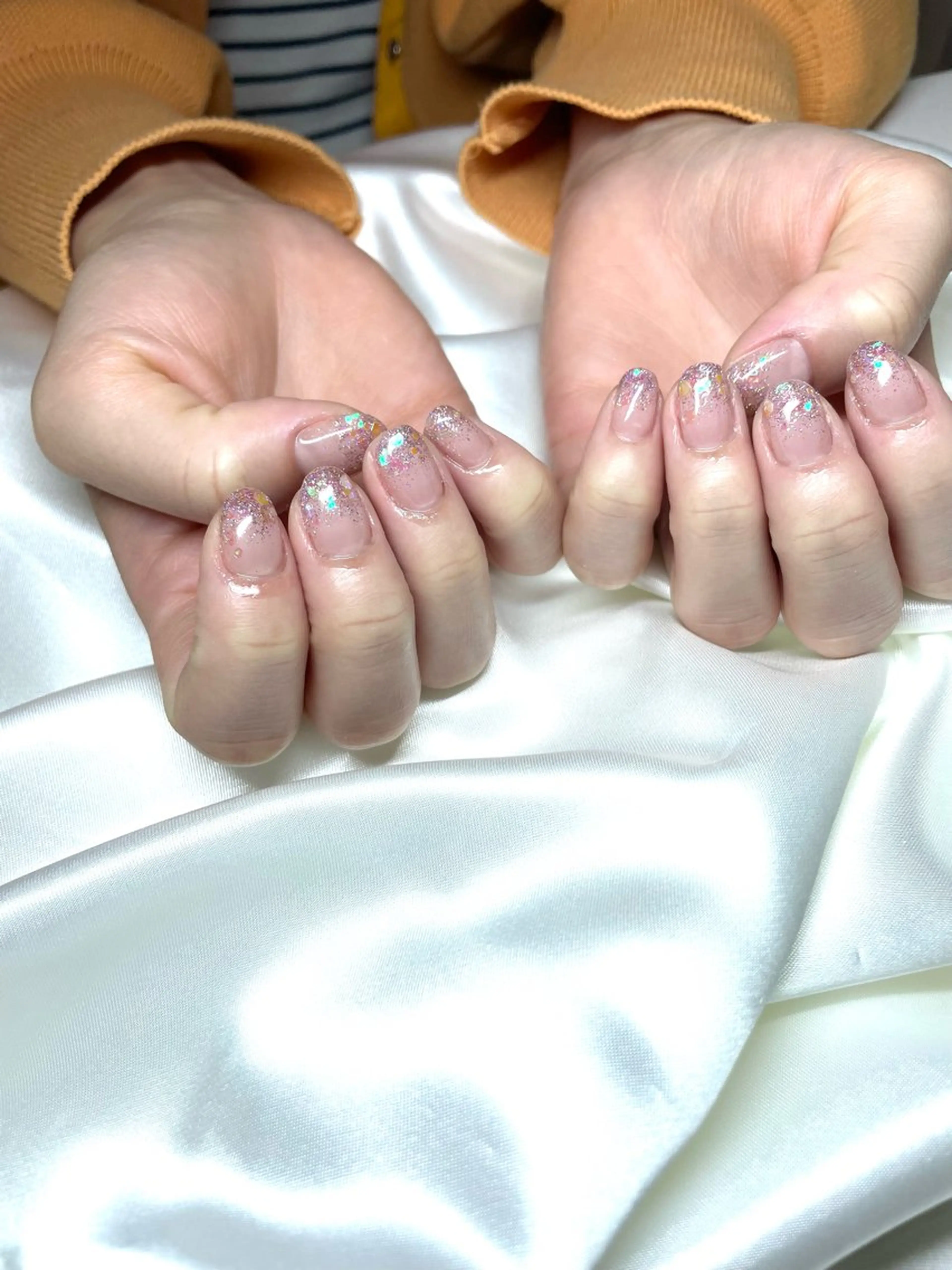 ネイル グラデーション ラメ(グリッター) ラメグラデーション Rommy suiのネイルデザイン