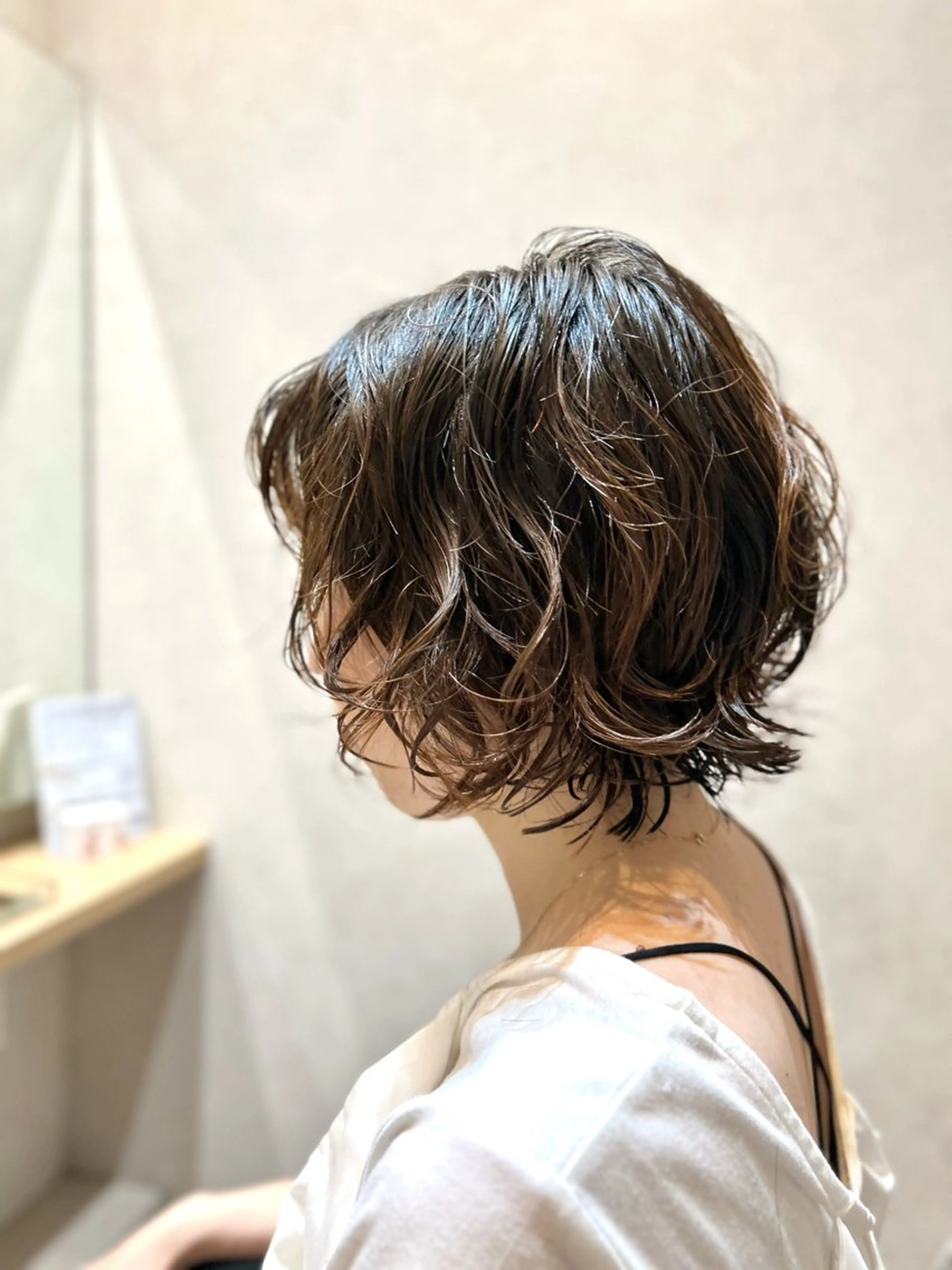 パーマ ボブ パーマ 児玉 りなのヘアスタイル