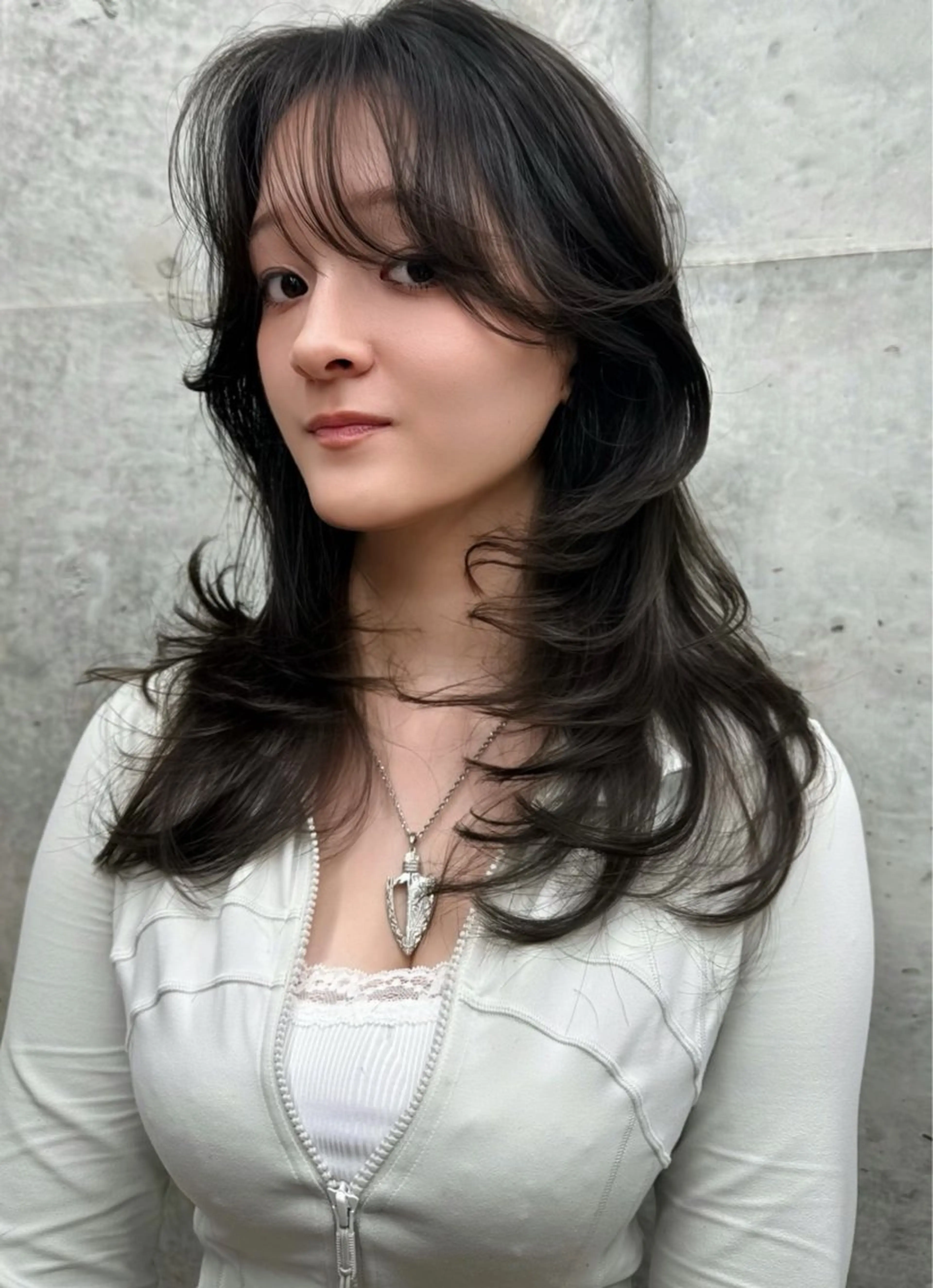 ロング 海外ヘア/美髪矯正 海外レイヤー/ヒラキのヘアスタイル