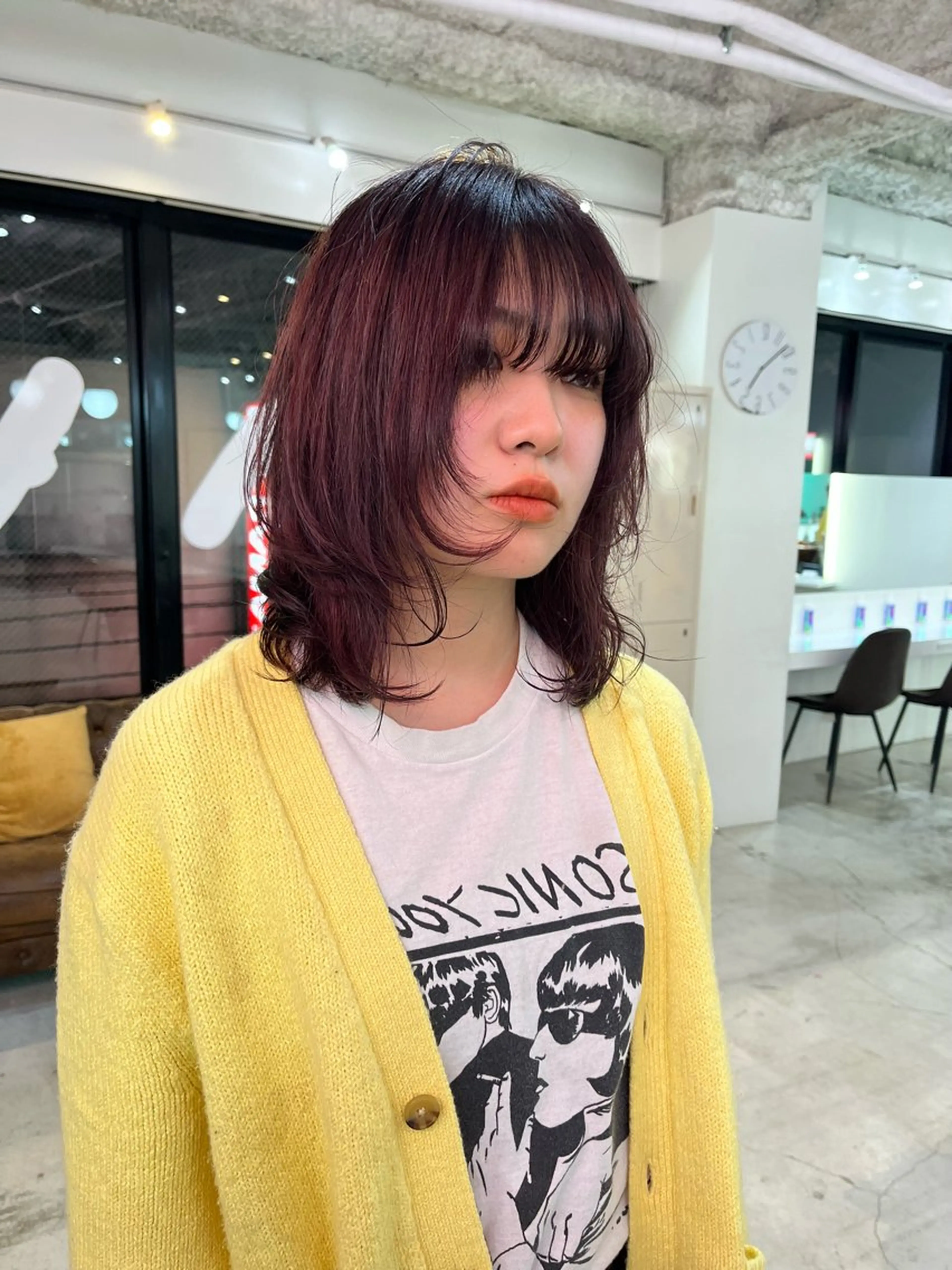 ミディアム カラー ハイトーンを育てる ブリーチカラー/牧原のヘアスタイル