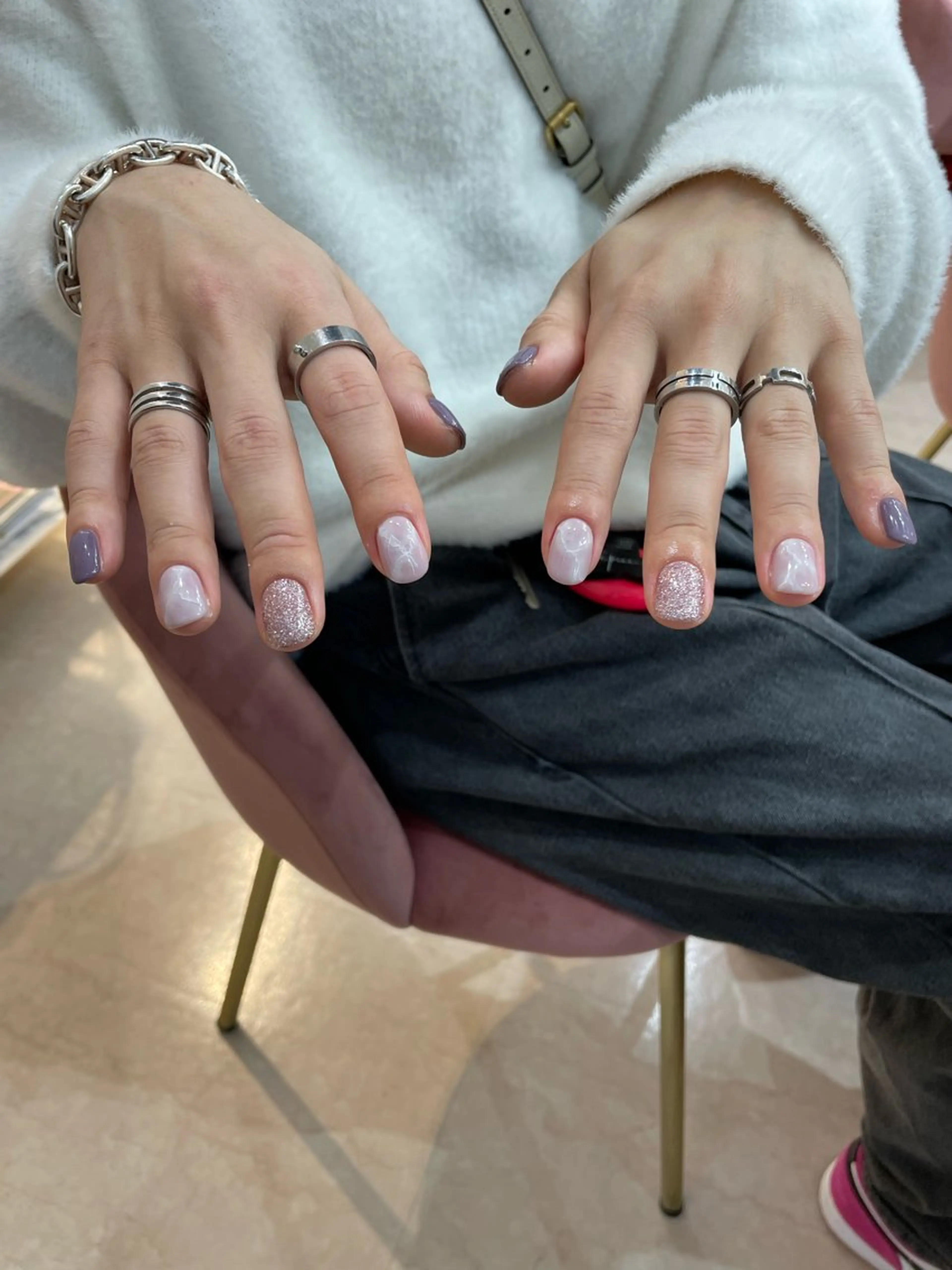 メンズ ネイル 大理石ネイル(マーブル) aika.M DEE yabaのネイルデザイン