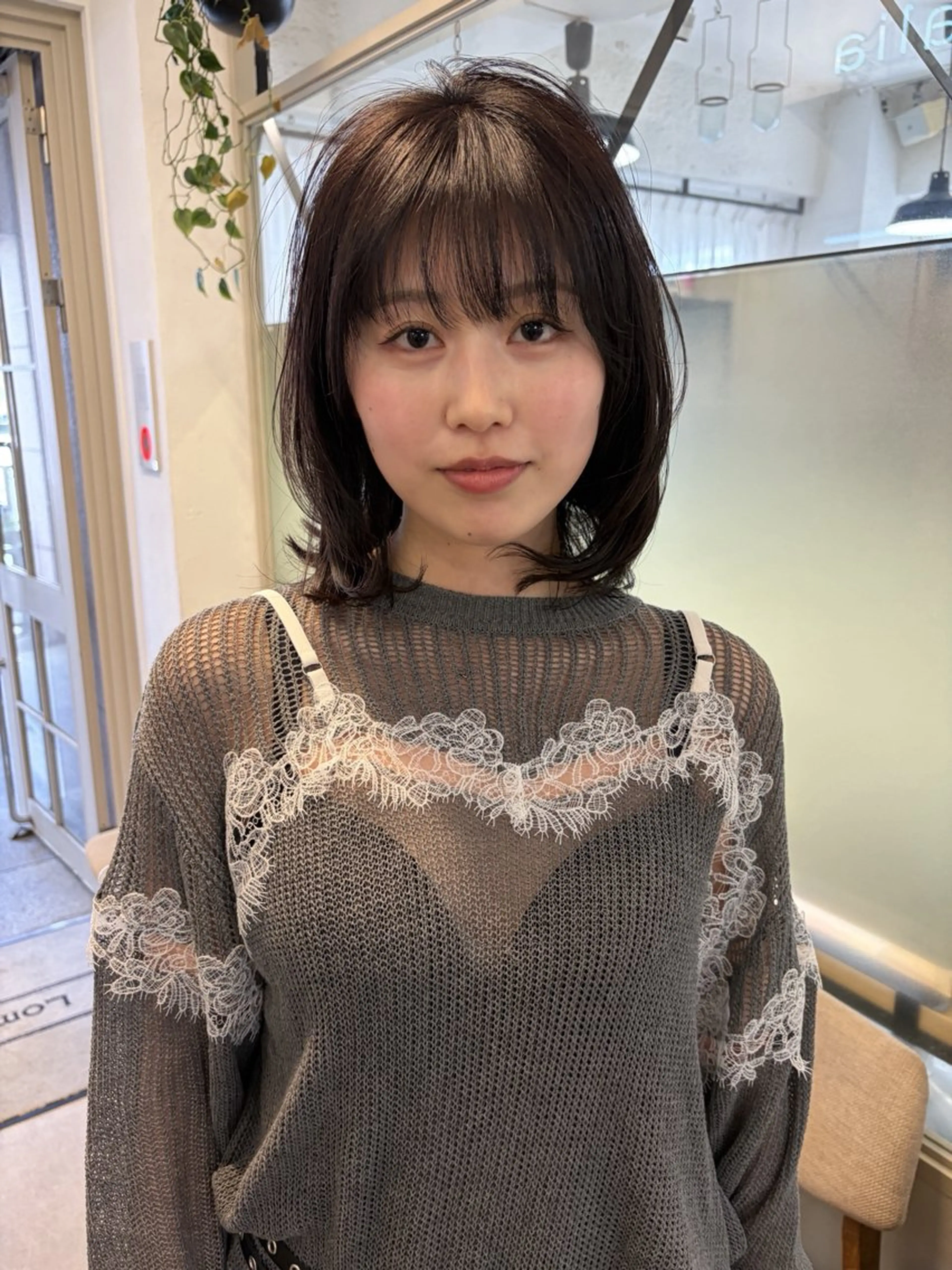 ミディアム カラー カット トリートメント 赤み消しカラー/ オリーブ/トモキのヘアスタイル