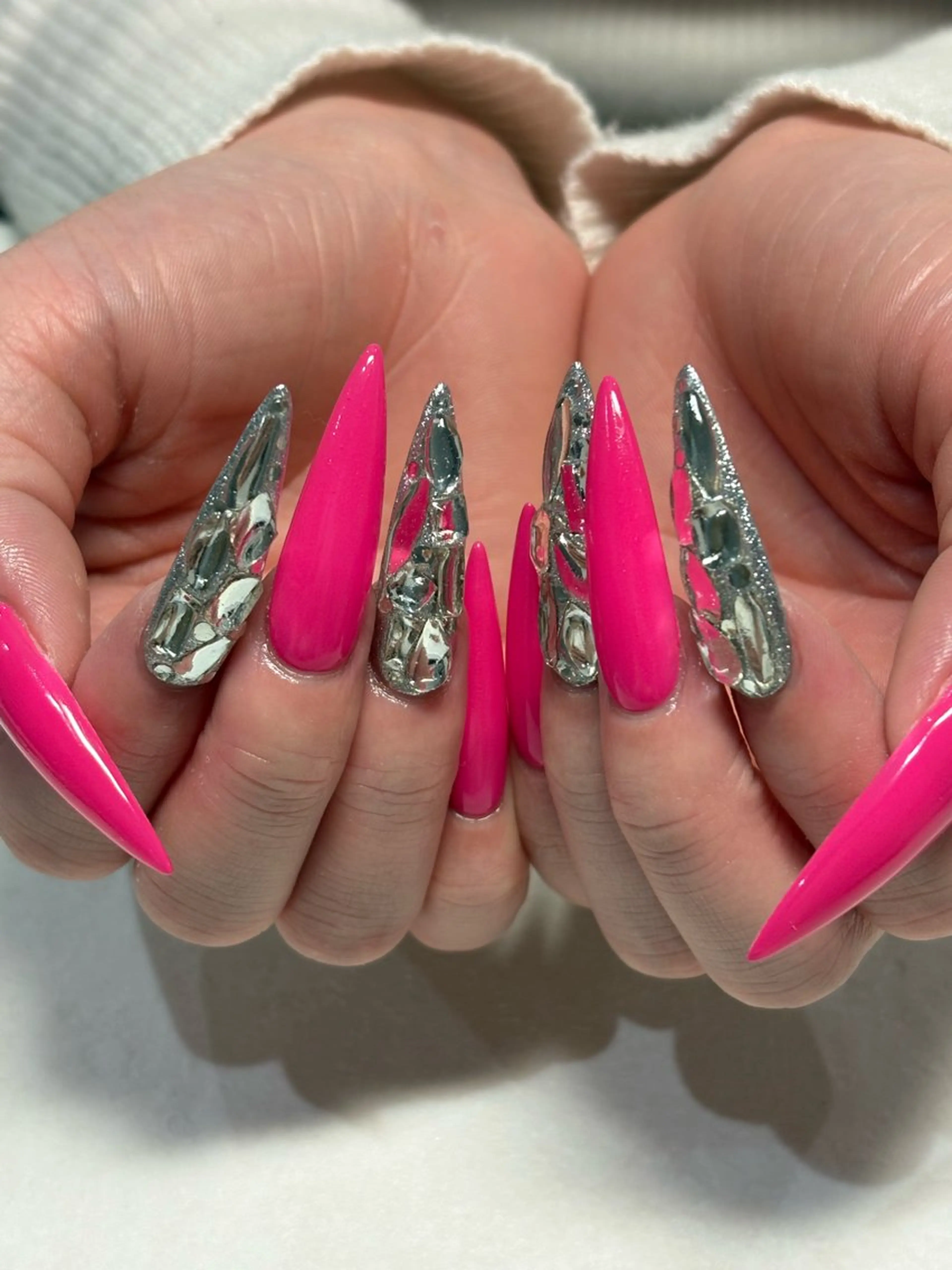 ネイル ロングネイル ハンドネイル Ikarashi Mimuのネイルデザイン