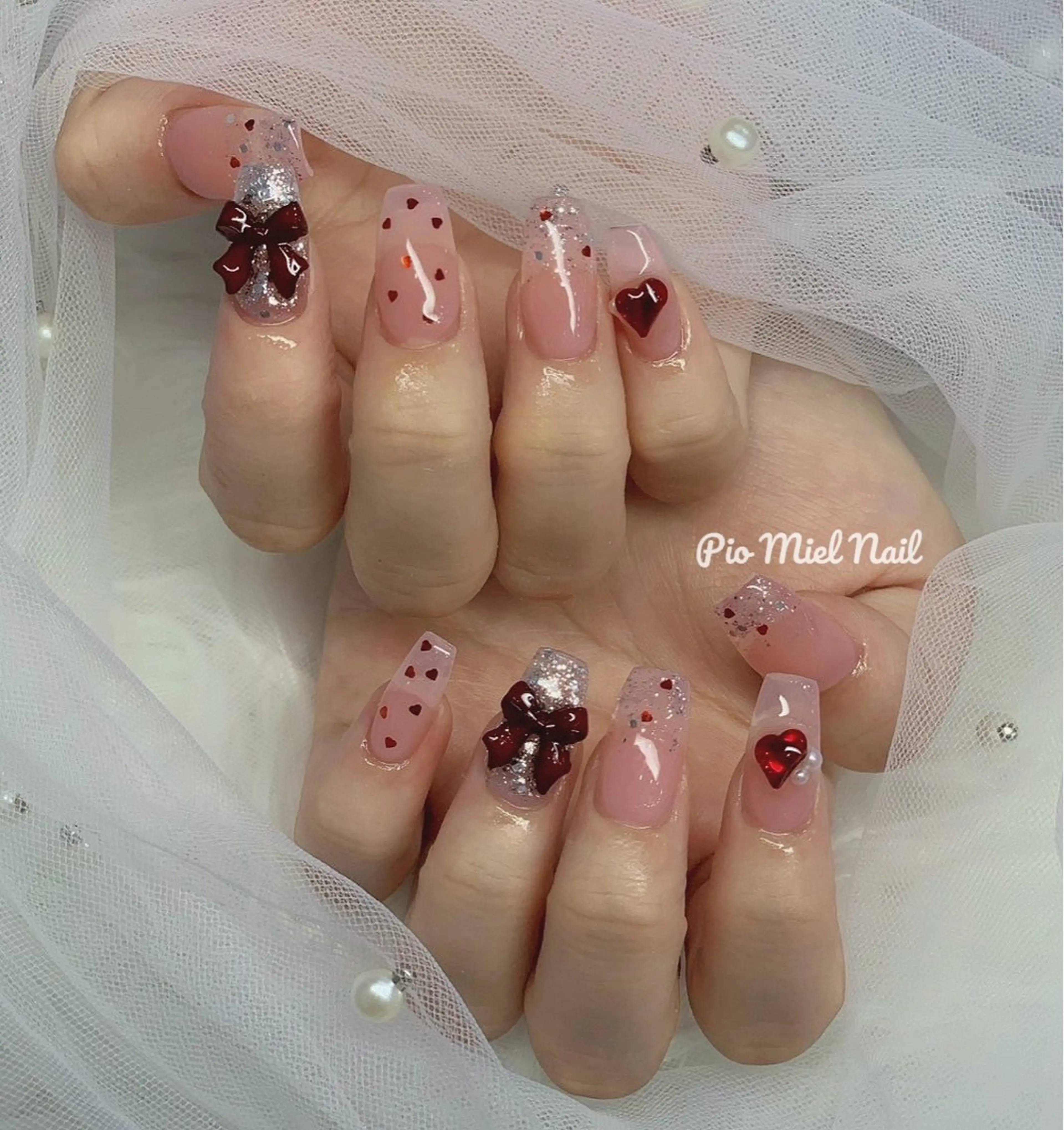 ショート 韓国風ヘア Pio Mielのネイルデザイン