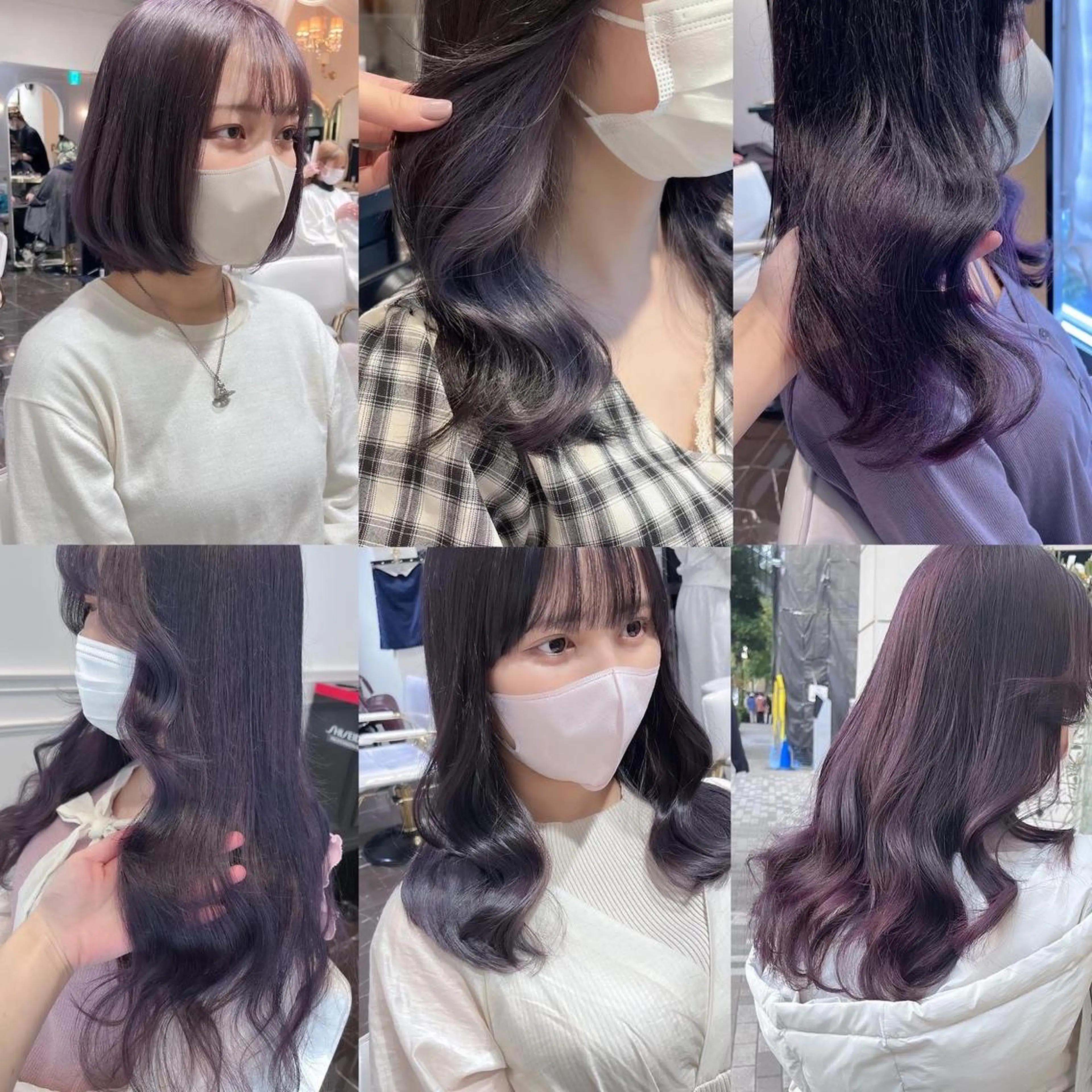 ロング カラー ブルーカラー ブルーラベンダー ラベンダーカラー ヘアカラー miyu /トレンド カラー×艶髪のヘアスタイル