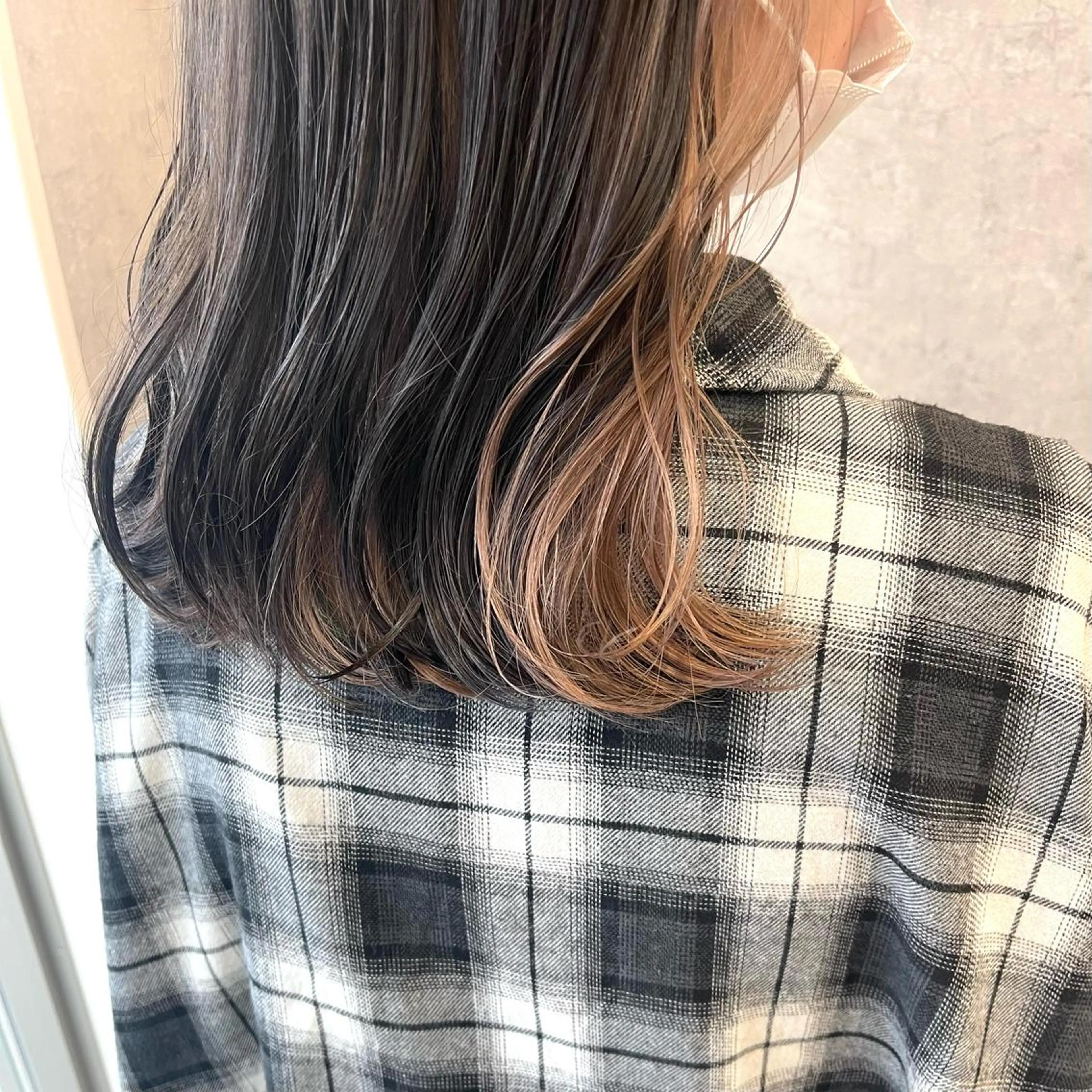 セミロング カラー ヘアアレンジ アッシュ ヘアカラー 🌻あいり merci.🌻のヘアスタイル
