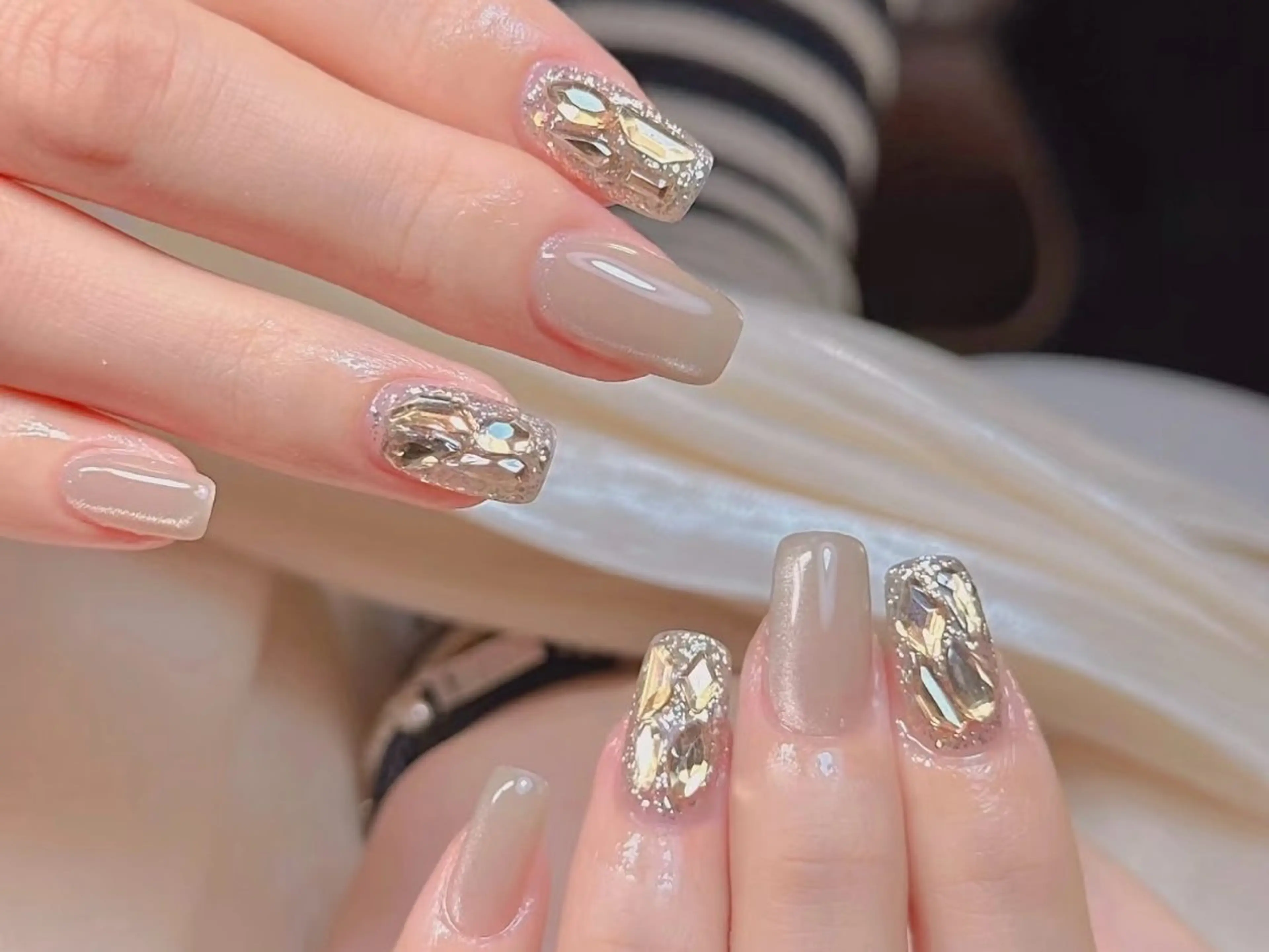 ネイル フットネイル ジェルネイル マグネットネイル 持ち込み オフィスネイル ハンドネイル Venus nail チップ長さだし専門店のネイルデザイン