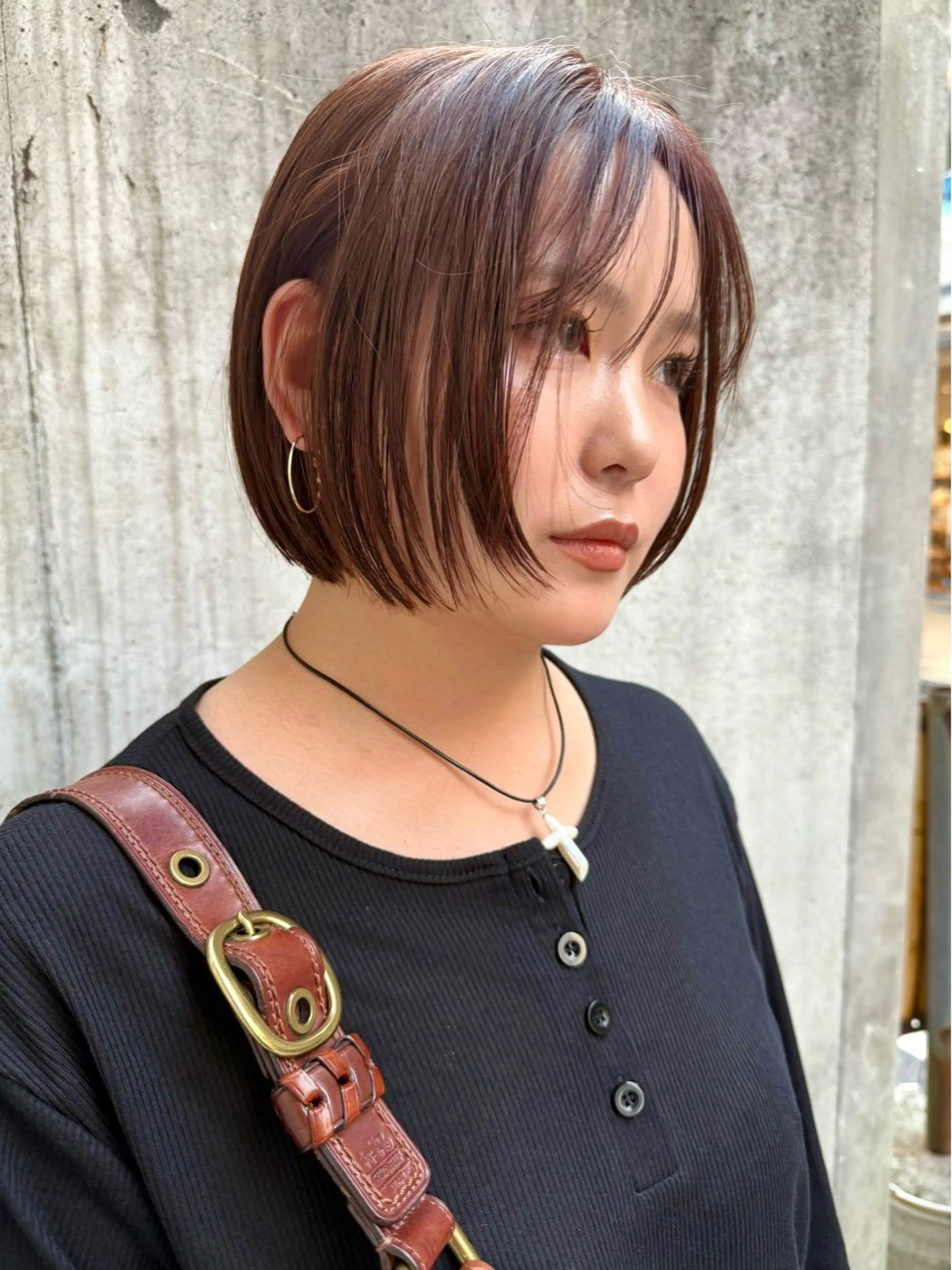 ミディアム カット ヘアカラー トリートメント レイヤー/ボブ/ パーマ/Rikuのヘアスタイル