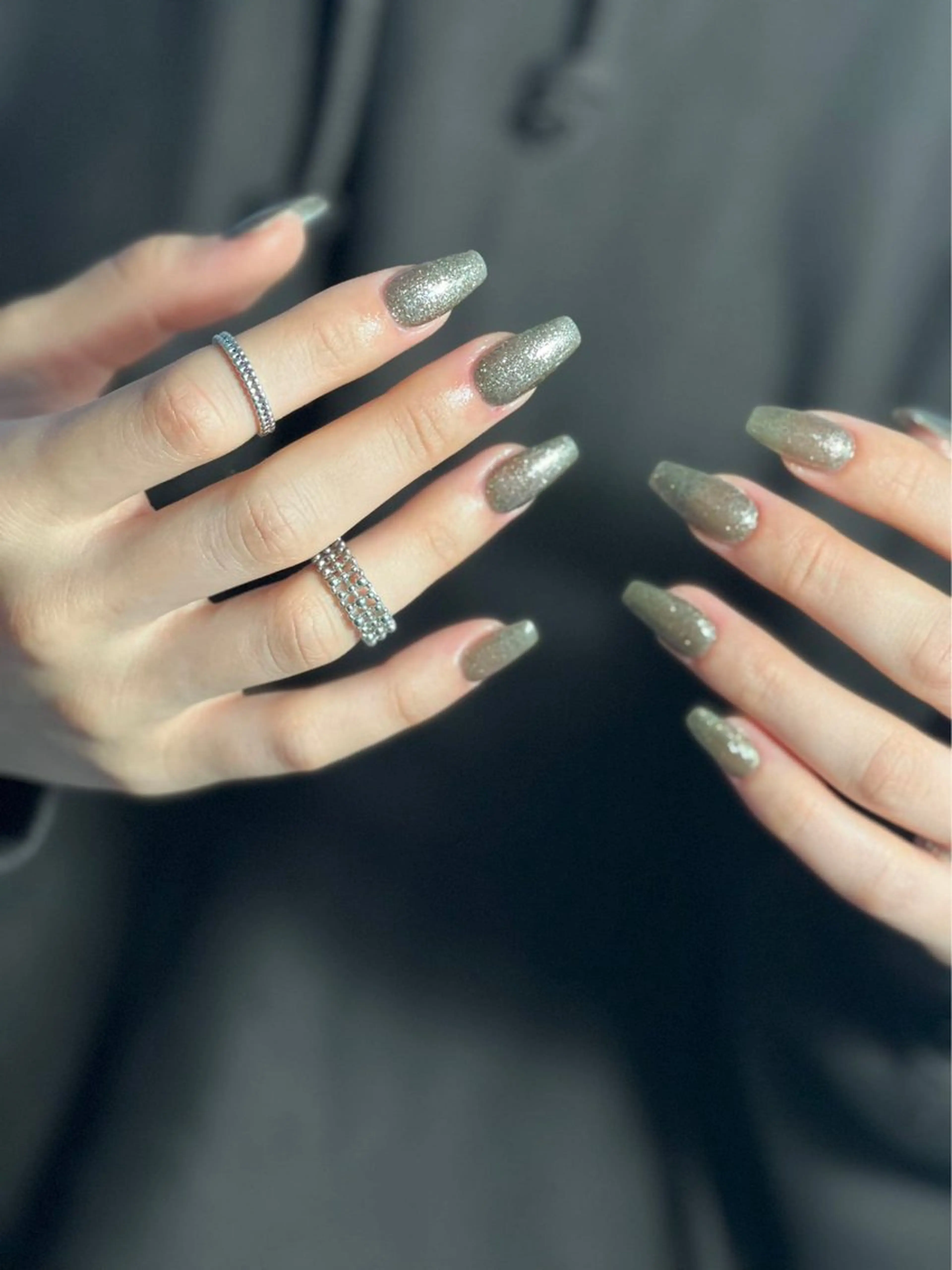 ミディアム めぐみのネイルサロン スタッフ練習のネイルデザイン