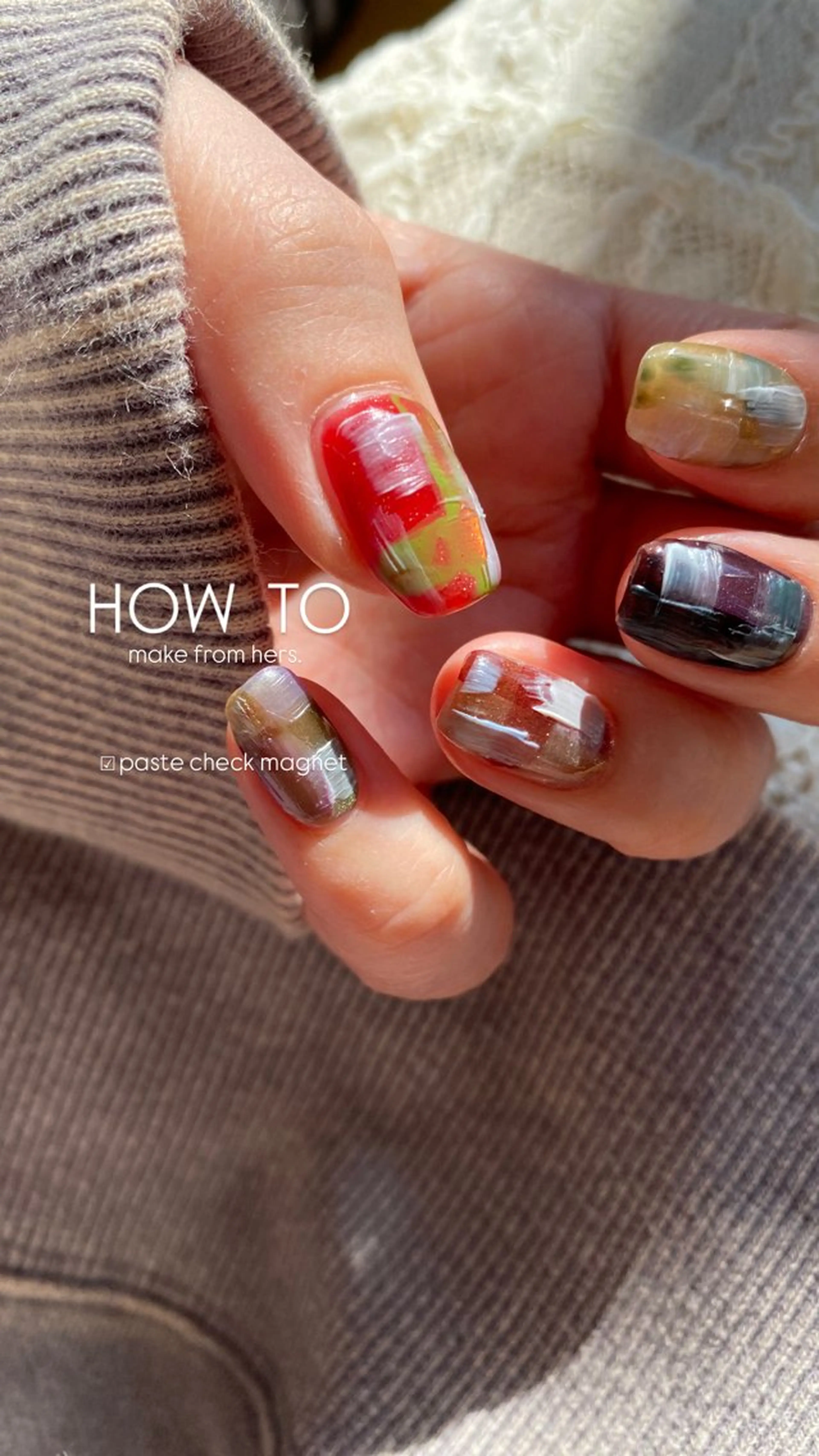 ネイル ジェルネイル マグネットネイル 持ち込み ニュアンスネイル ワンカラーネイル ハンドネイル 草加ニュアンスネイル 🌚hersのネイルデザイン