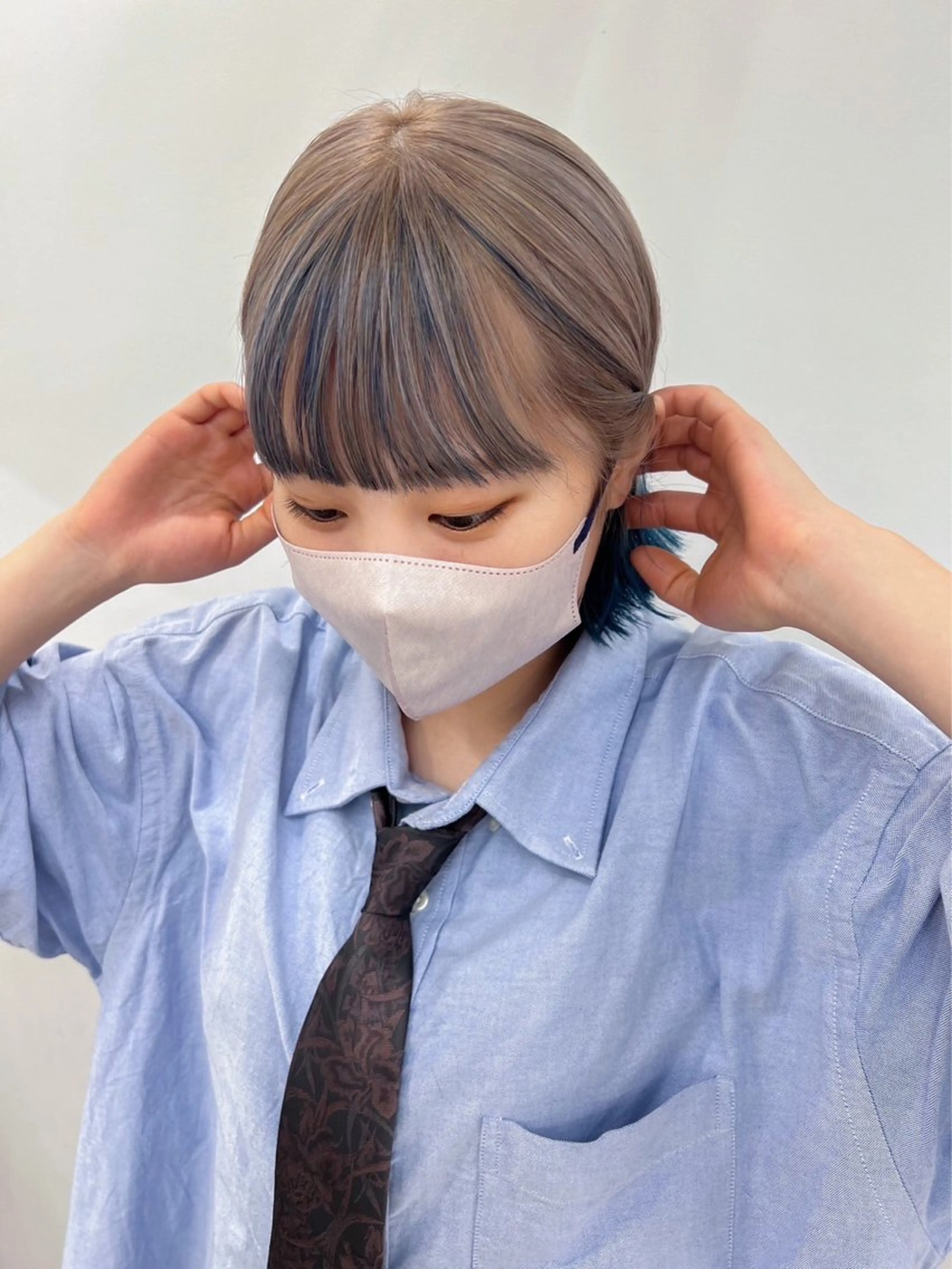 ショート カラー デザインカラー 透明感/ベージュ /kazui🐈のヘアスタイル