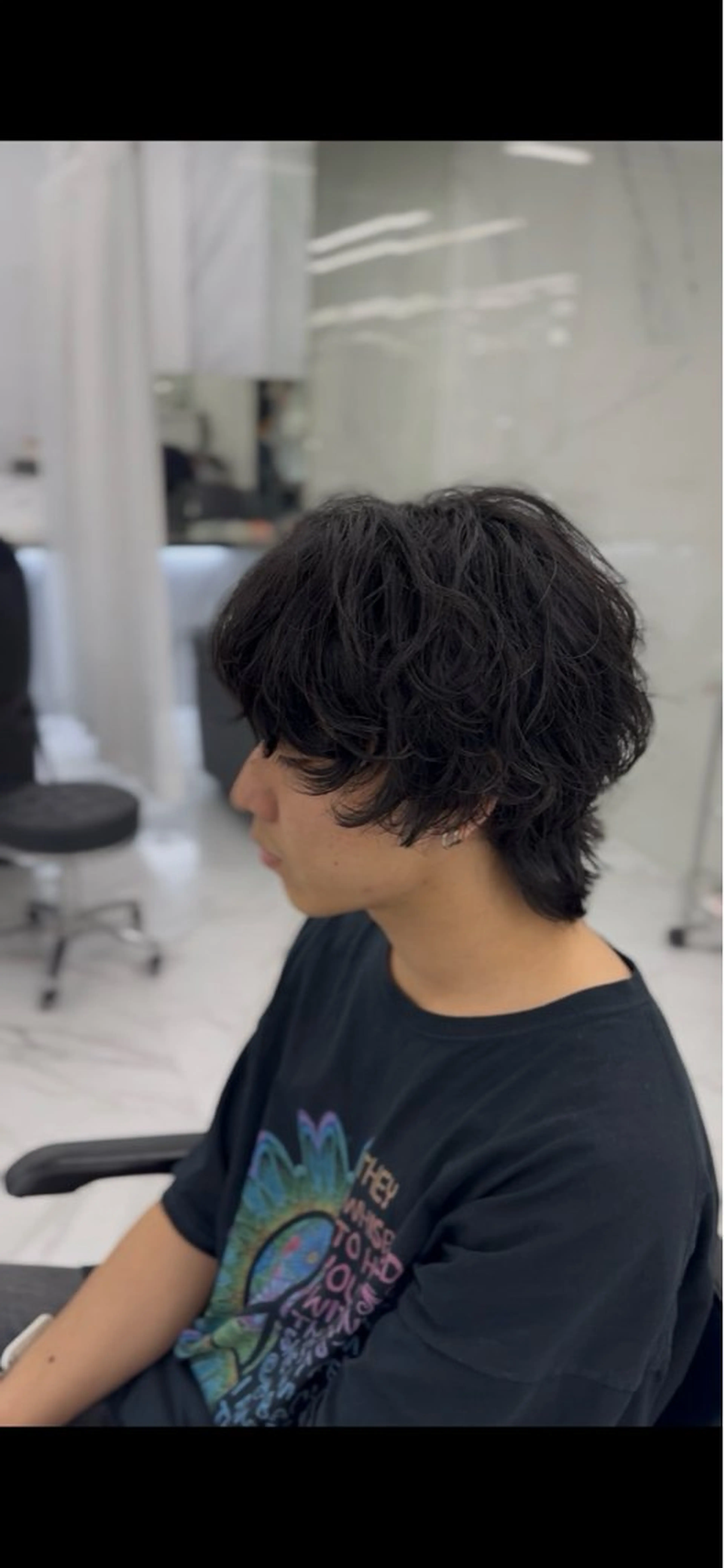 ミディアム パーマ ミディアムパーマ パーマ たきな/渋谷/メンズ メイク/メンズヘアのヘアスタイル