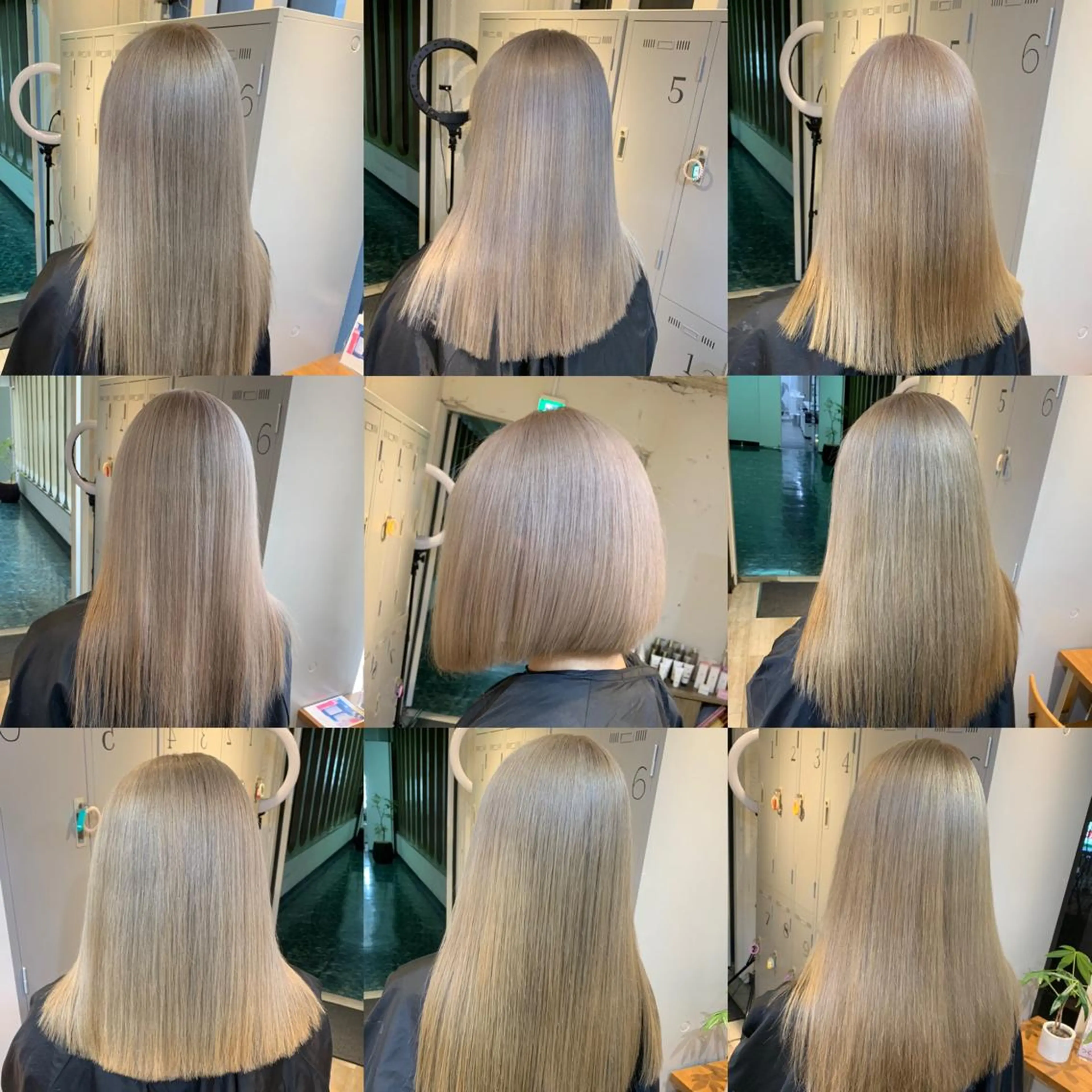 セミロング カラー ブリーチ特化/ハイト ーン/ホワイトカラーのヘアスタイル