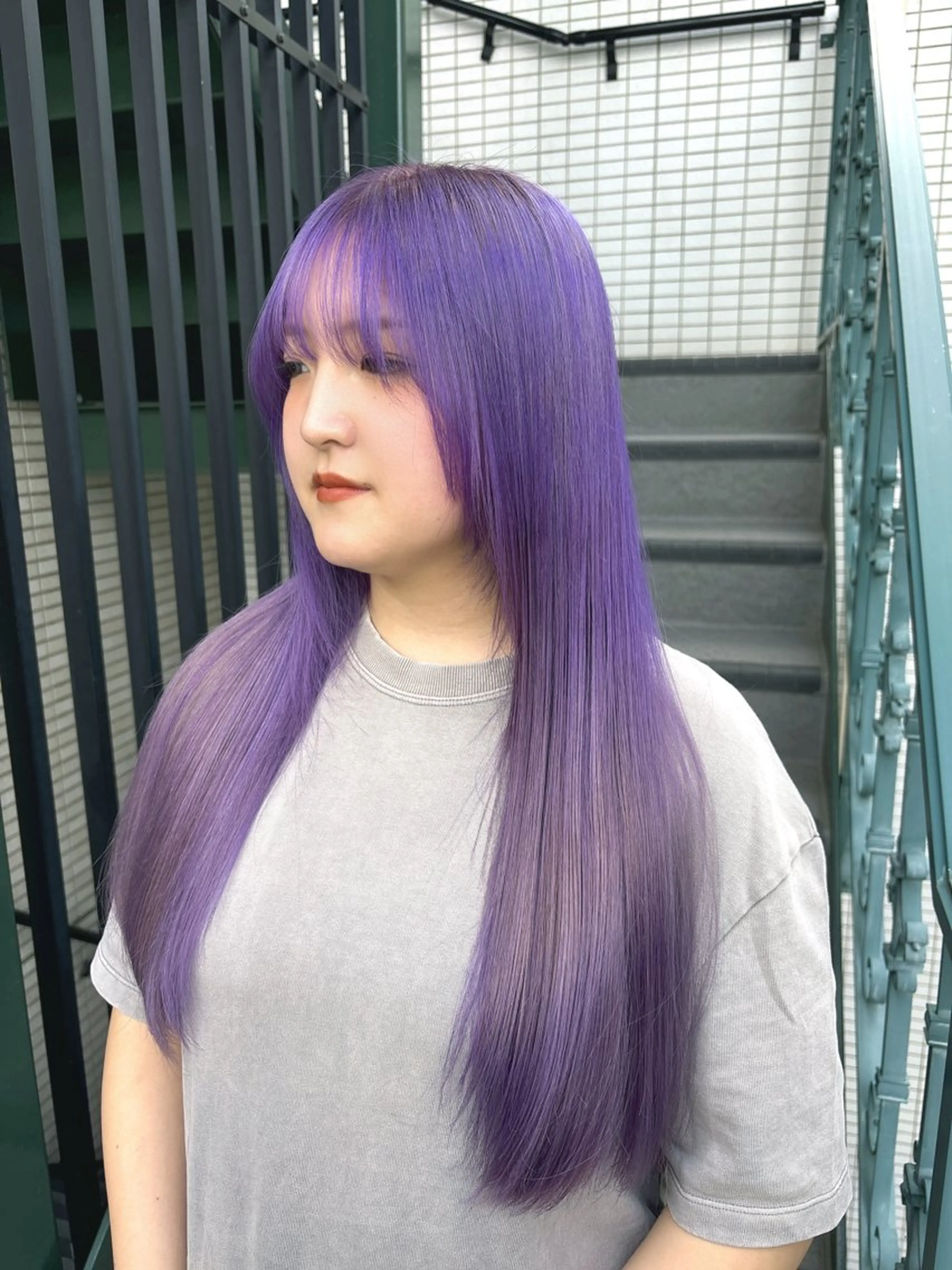 ロング カラー 浜崎 千亜のヘアスタイル