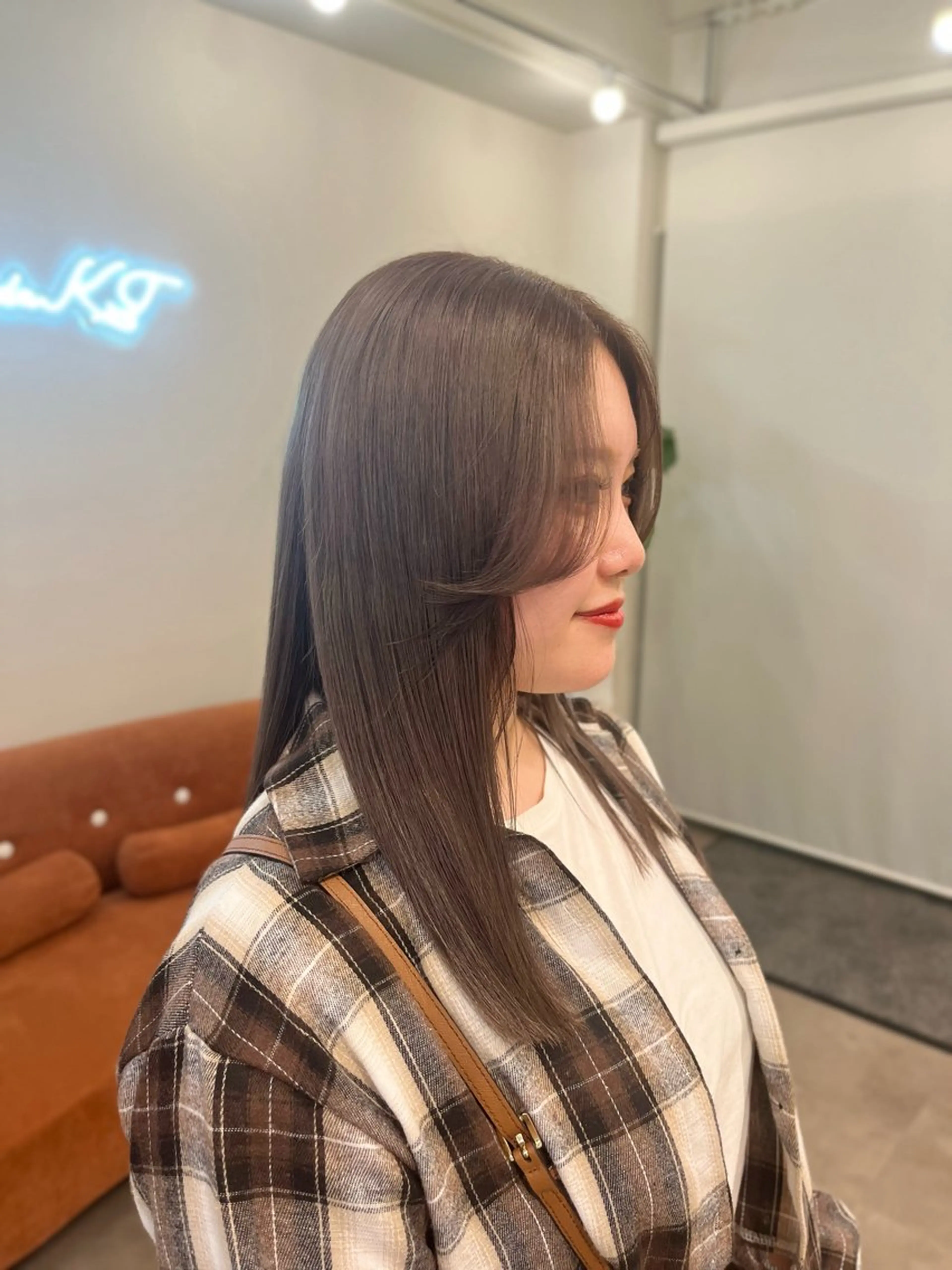 ロング カラー 透明感カラー グレージュ HairModeKT 中原のヘアスタイル