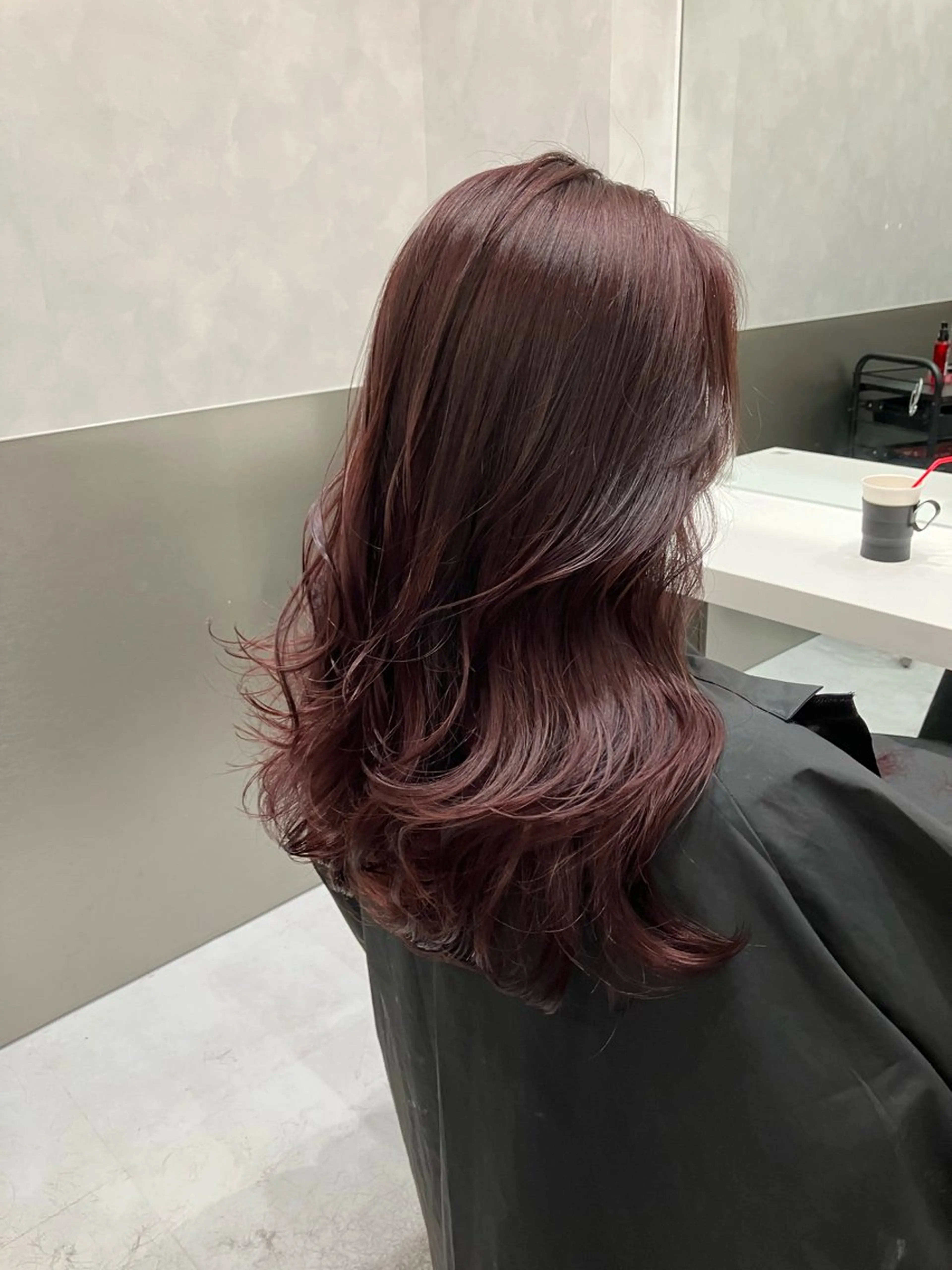ロング カラー カット ヘアカラー トリートメント GO TODAY SHAIRE SALON原宿vita店舗所属・💖ブリーチなし透明 感💖ASAHIのヘアスタイル