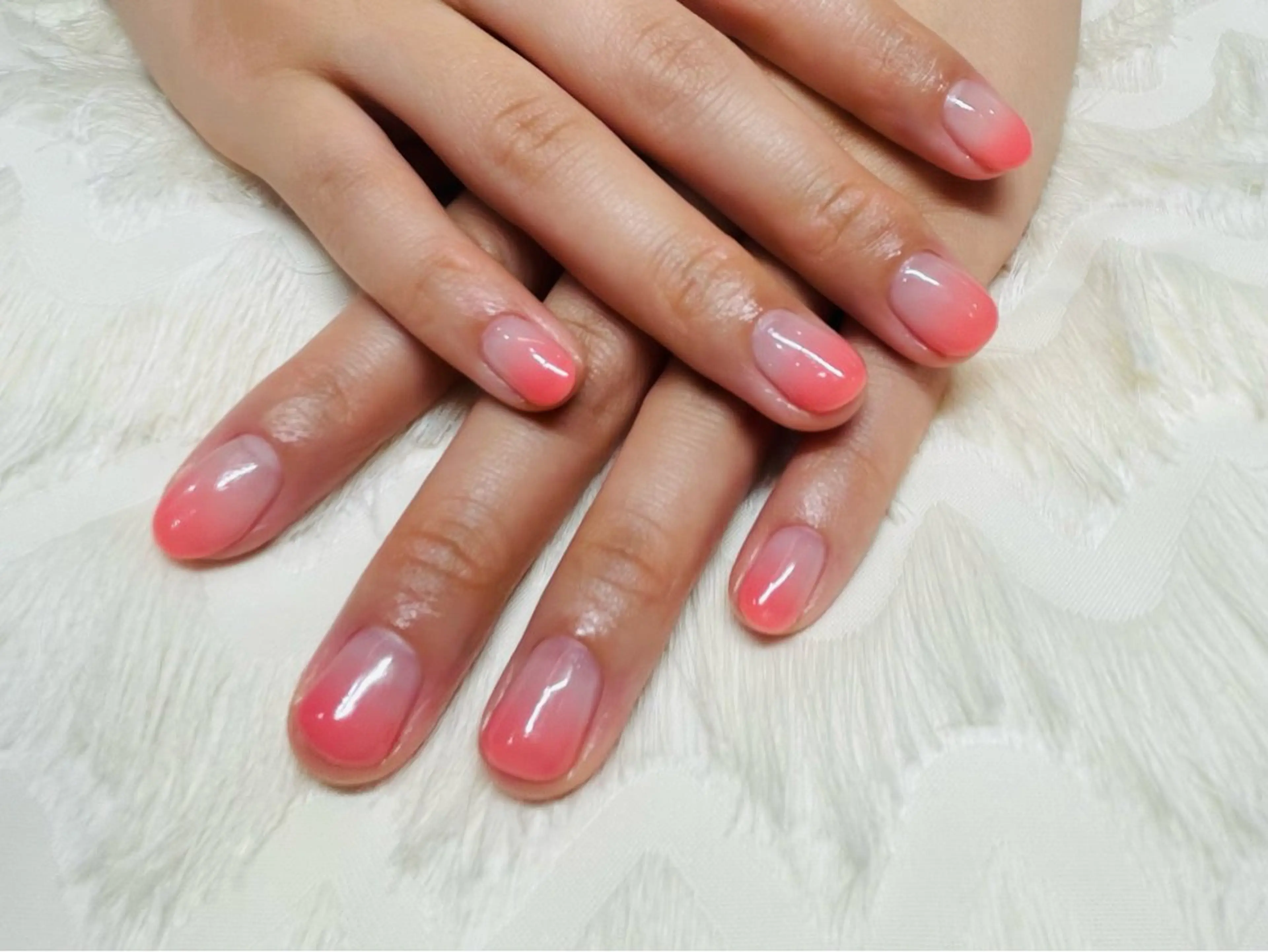 ネイル グラデーション ピンク ハンドネイル パラスパガーデン Nitagai☺︎のネイルデザイン