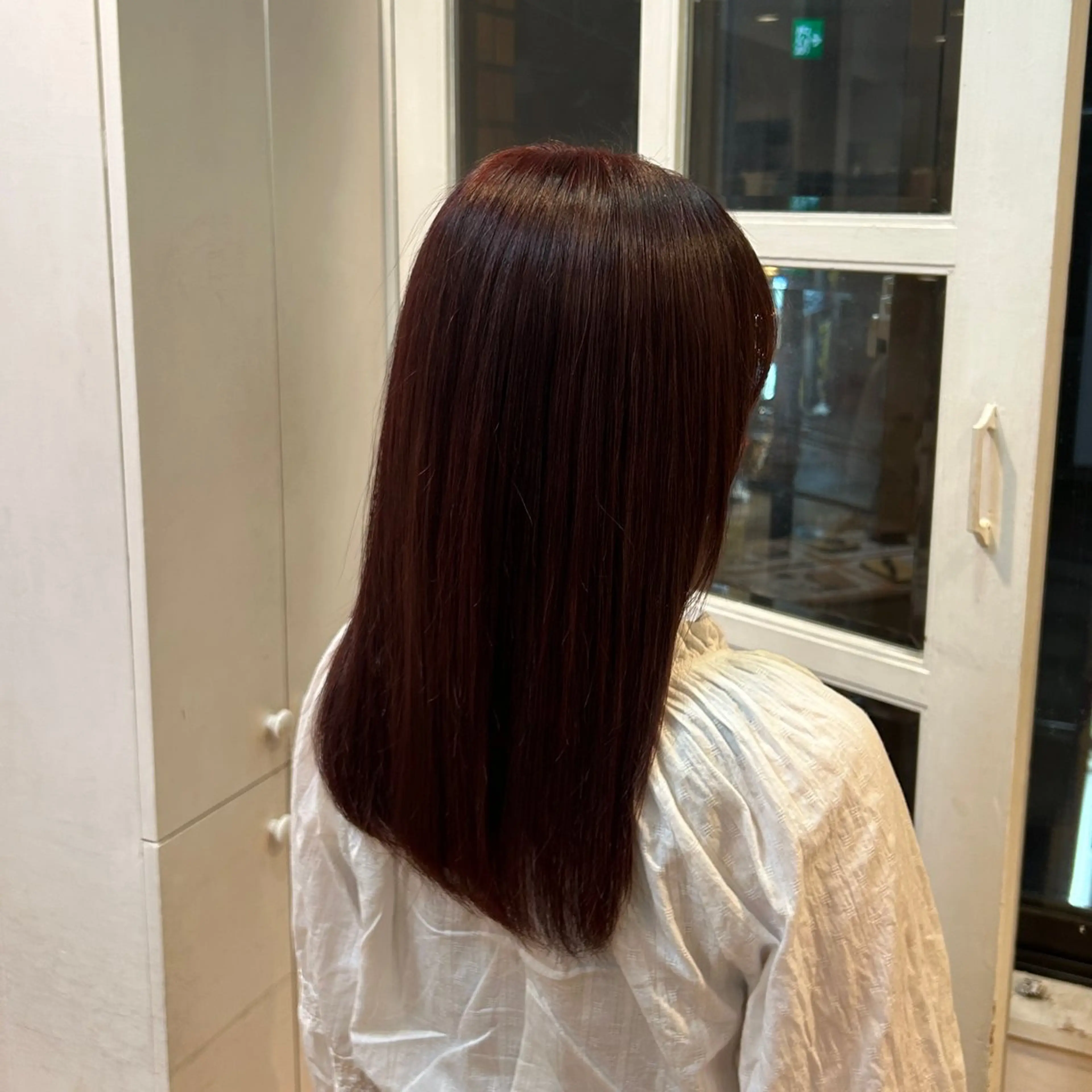 ロング カラー レッドカラー 庄内/髪質改善 ハナキ モエのヘアスタイル