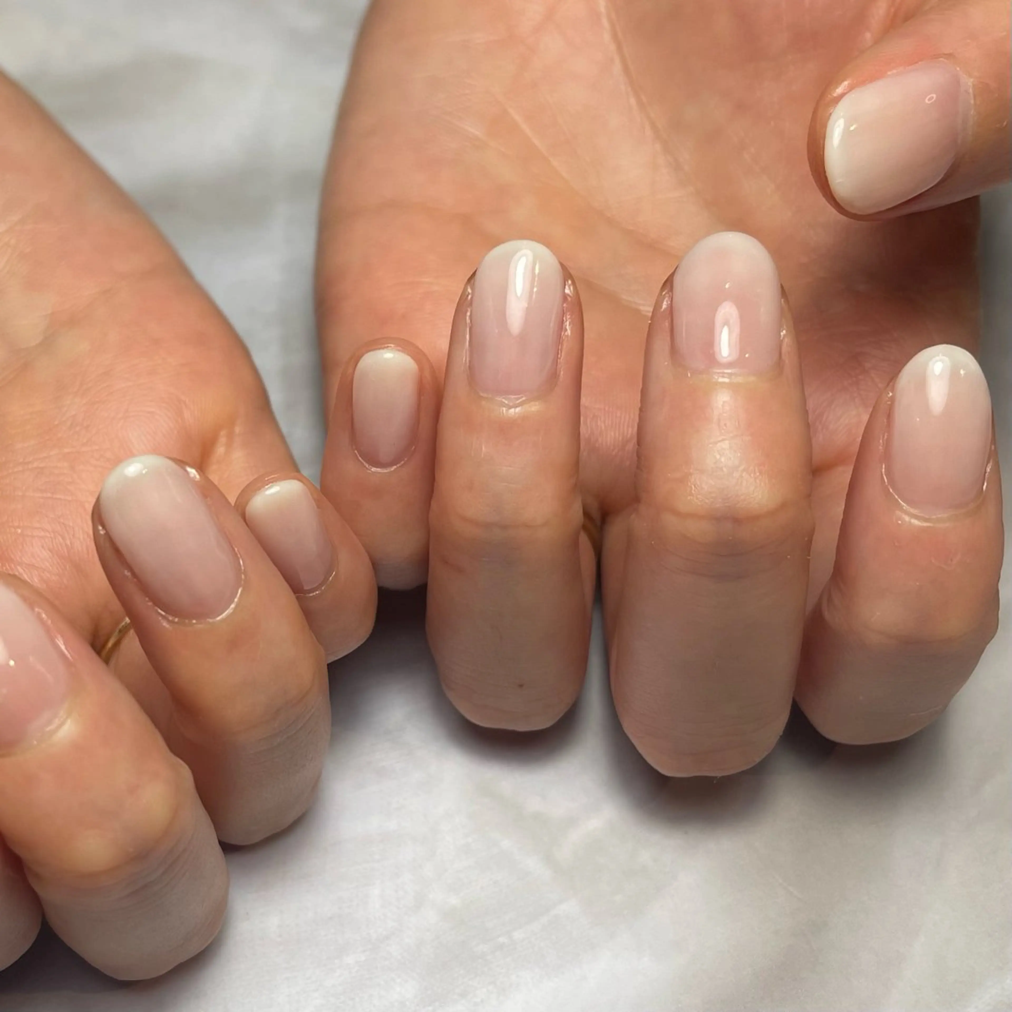 ネイル グラデーション シンプルネイル ホワイト Reflection marikoのネイルデザイン